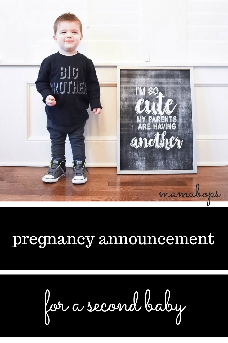 Pregnancy Announcement for a Second Baby