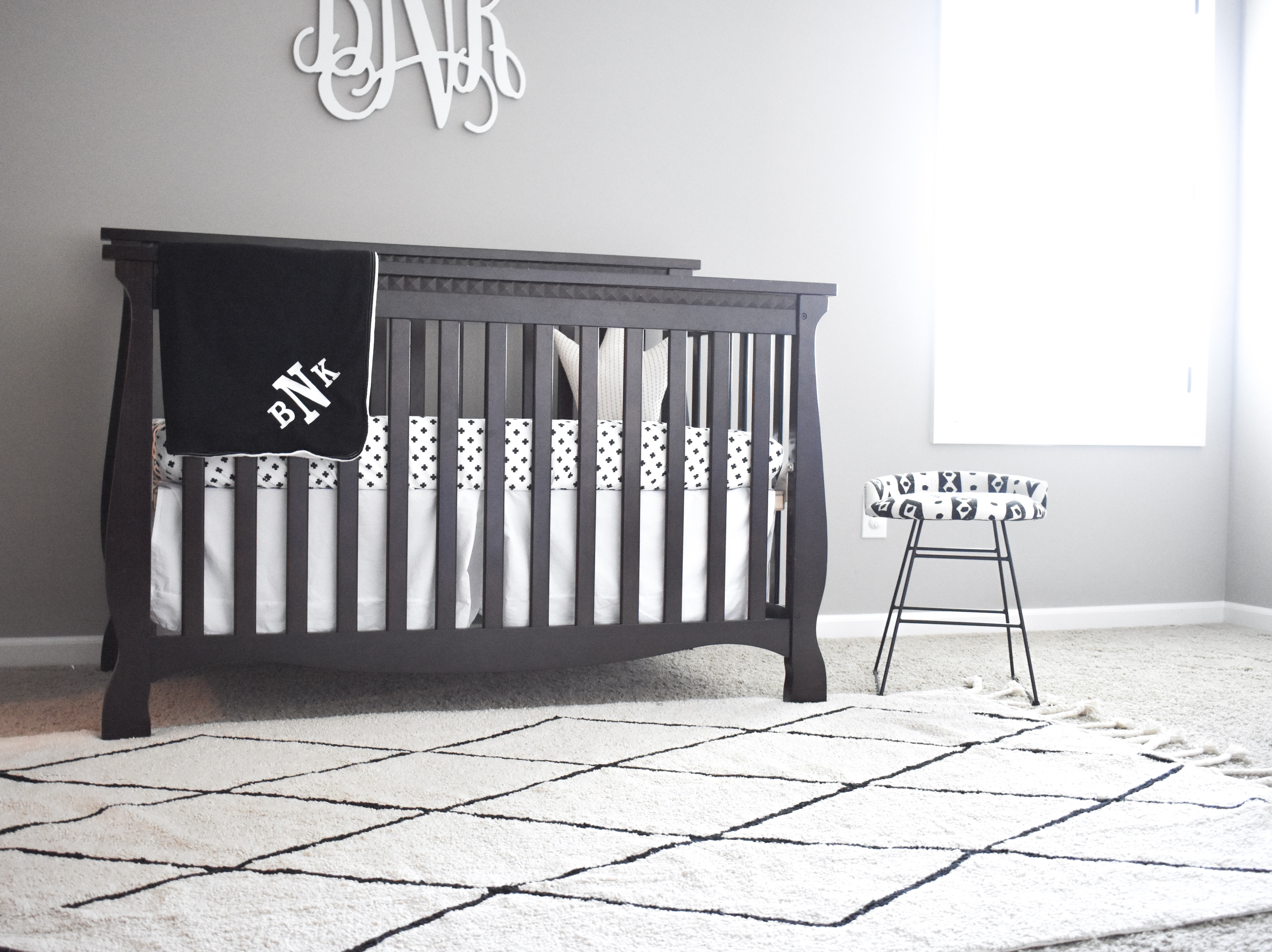 Monochrome Baby Girl Nursery