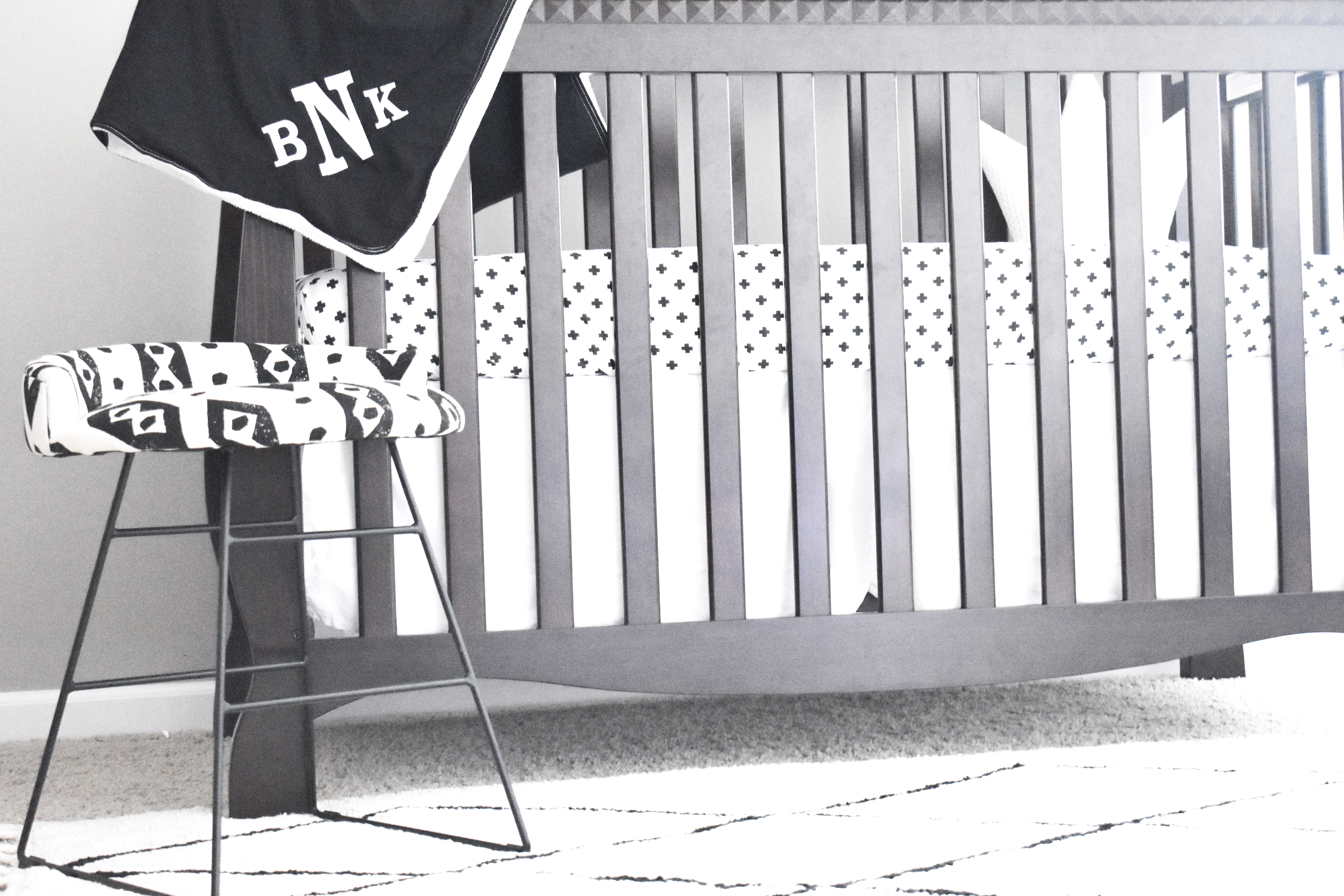 Monochrome Baby Girl Nursery