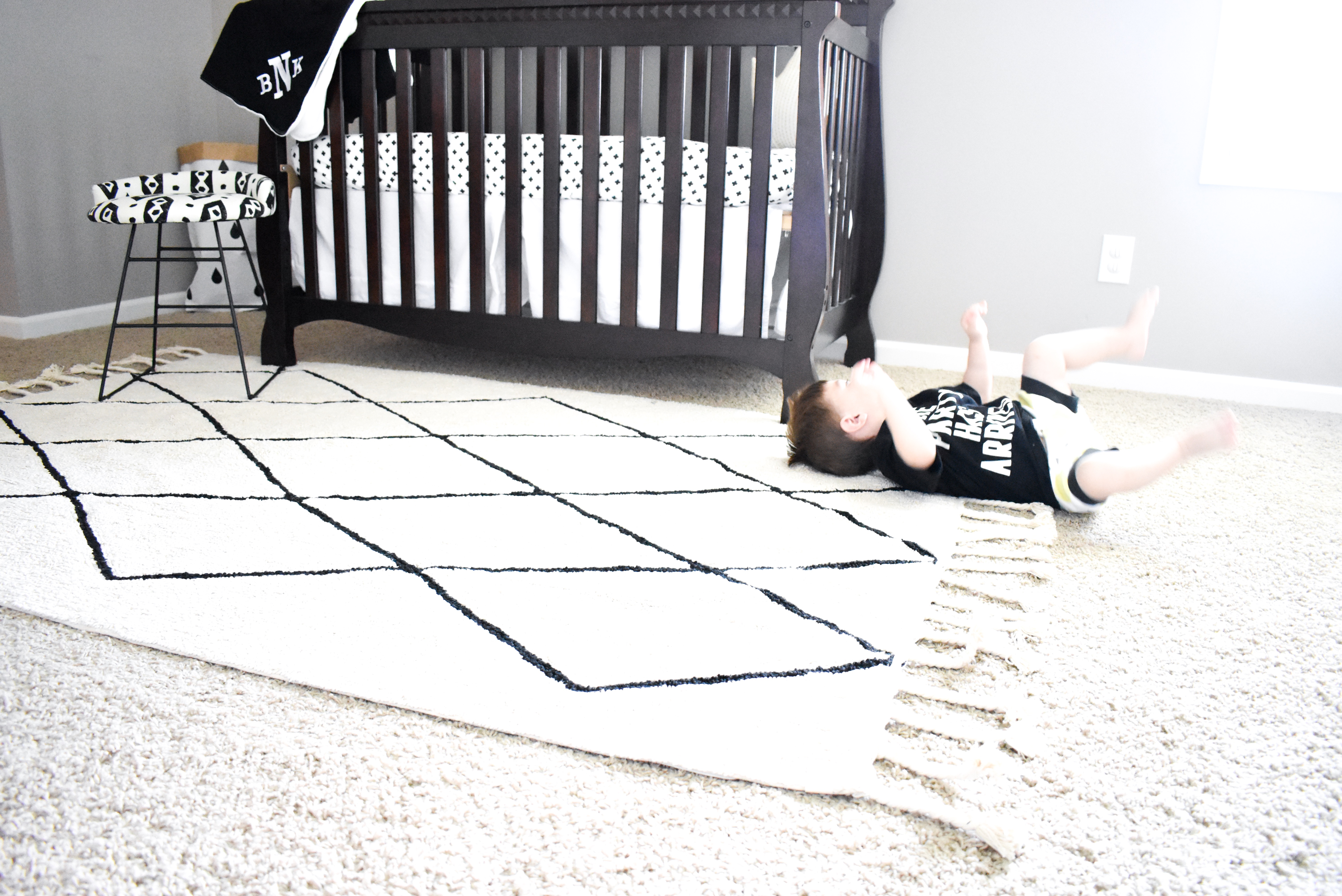 Monochrome Baby Girl Nursery