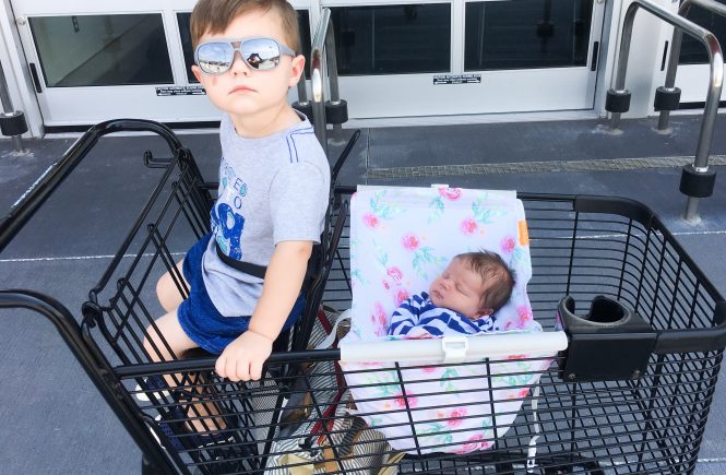 Grocery Shopping with a Newborn and Toddler