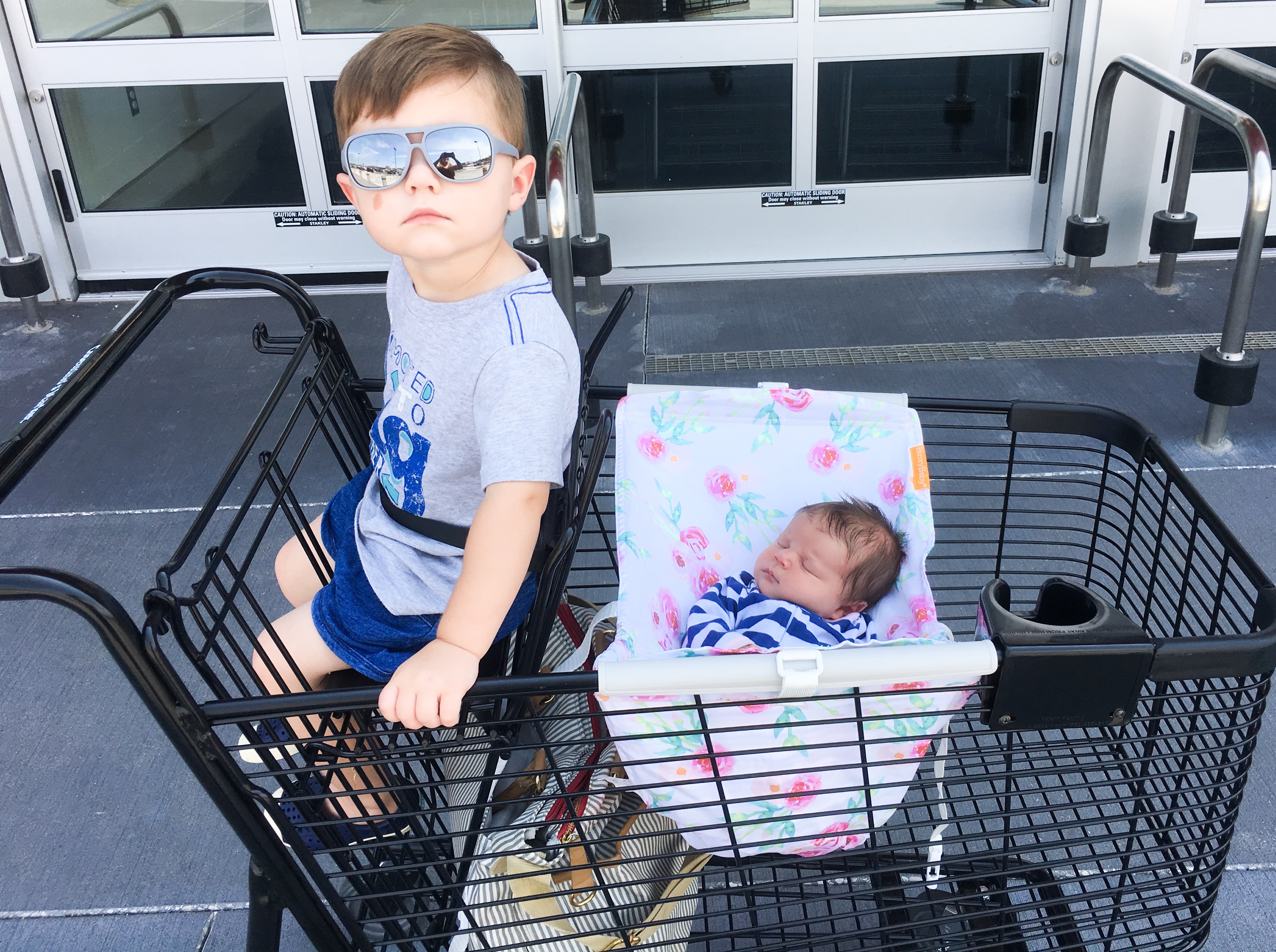 Grocery Shopping with a Newborn and Toddler