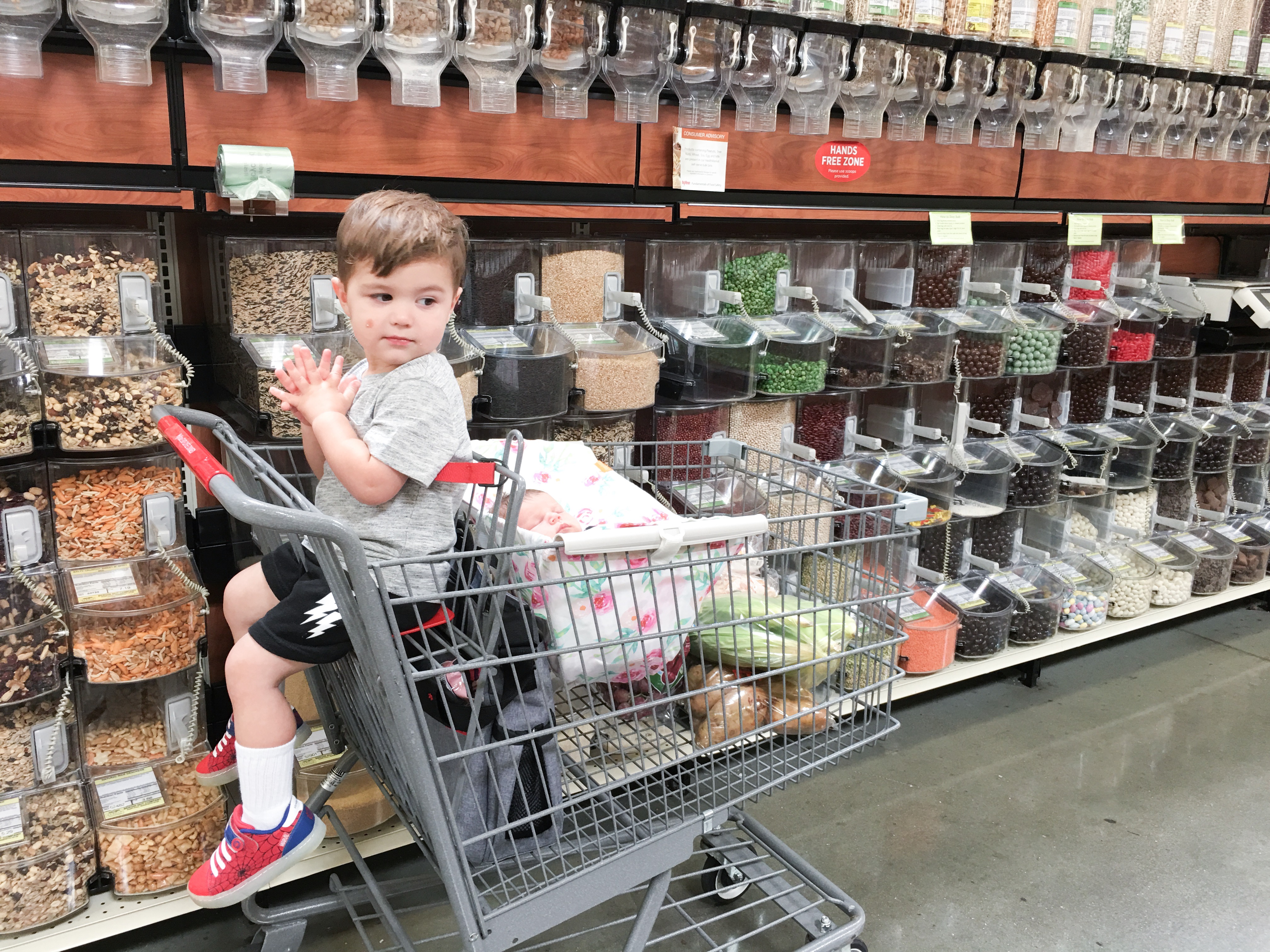 Grocery Shopping with a Newborn and Toddler