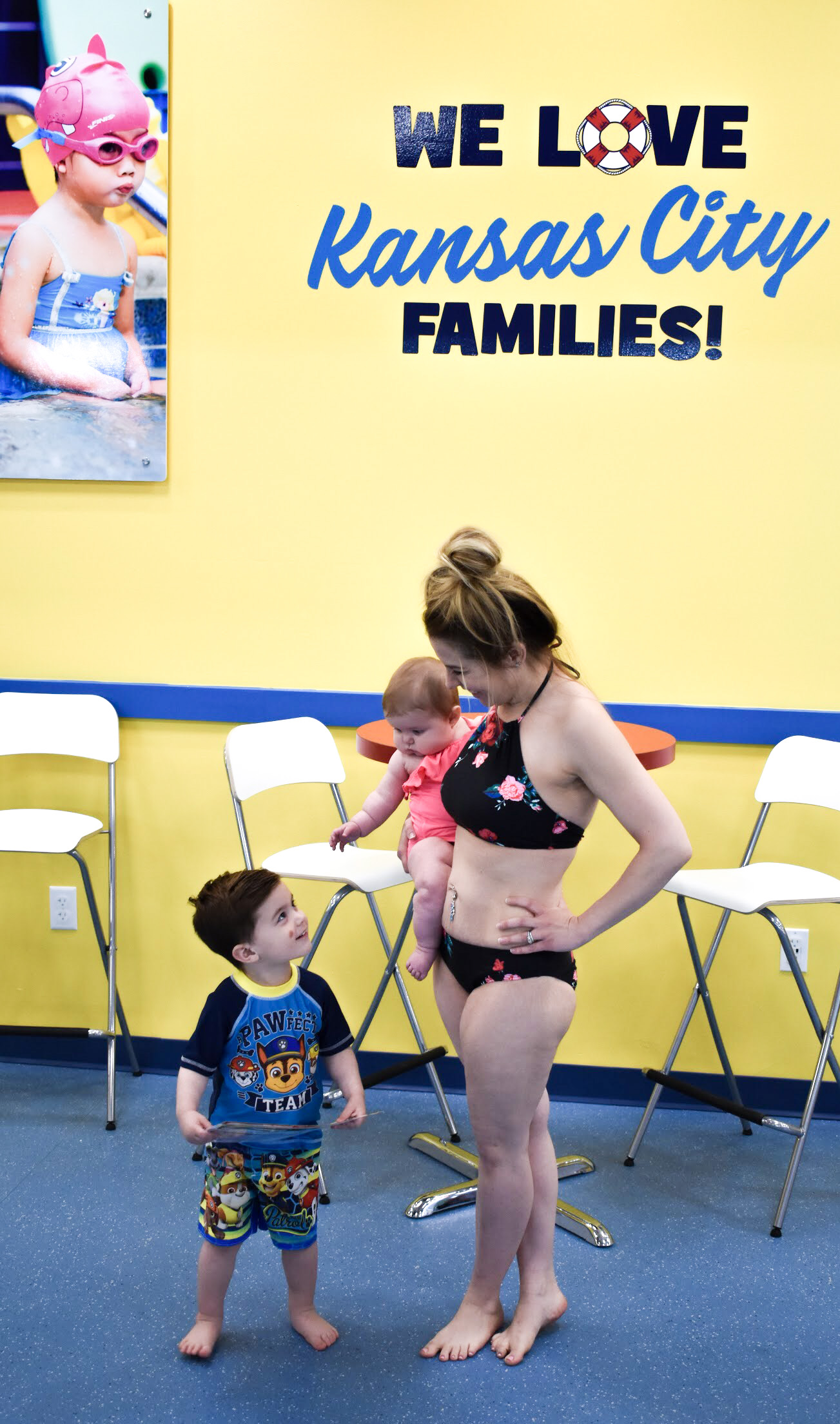 What to Expect at Baby Swim Lessons: Prepare yourself and your child for their first swim lesson with these tips! My infant and preschooler take lessons at Aqua-Tots Swim School in Olathe, KS. Here's what I learned from the pros about baby swim lessons and getting kids acclimated to the water!