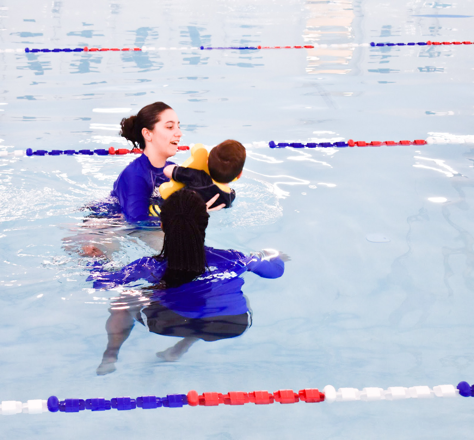 What to Expect at Baby Swim Lessons: Prepare yourself and your child for their first swim lesson with these tips! My infant and preschooler take lessons at Aqua-Tots Swim School in Olathe, KS. Here's what I learned from the pros about baby swim lessons and getting kids acclimated to the water!