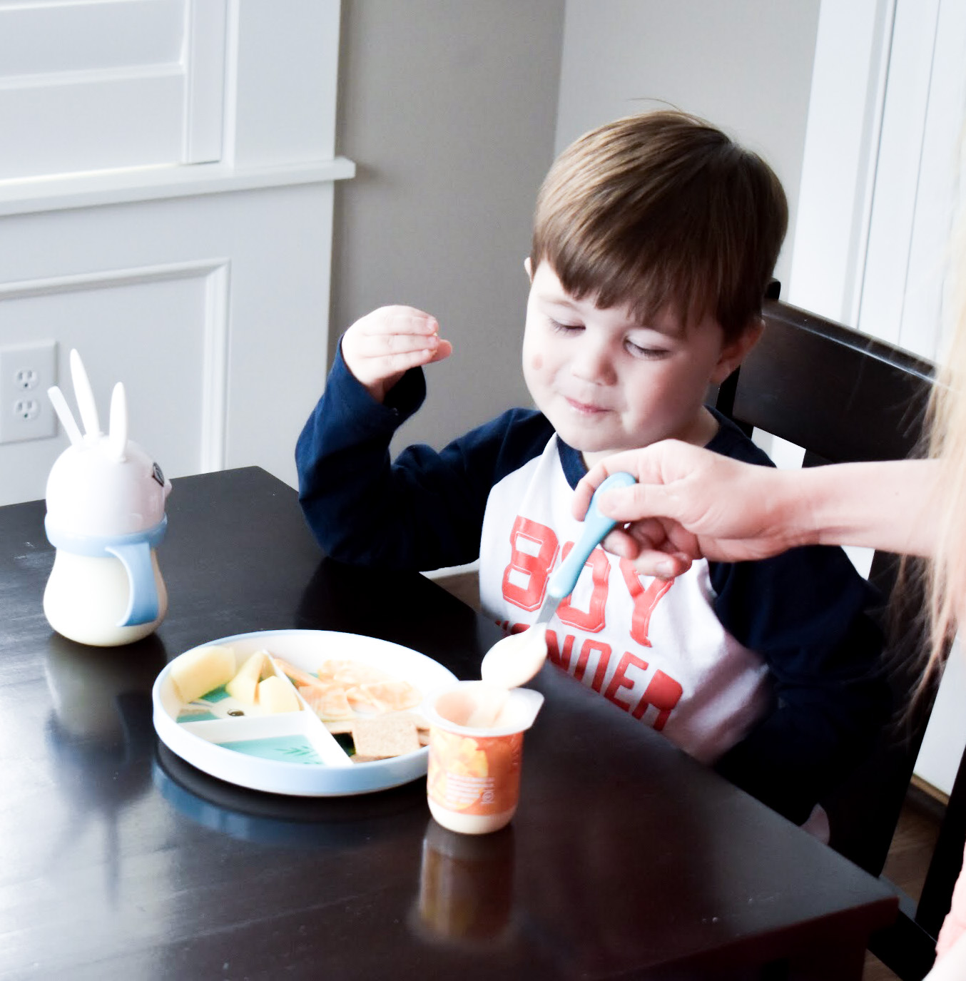 Lunch Ideas for Preschooler and Baby: Getting lunch on the table for a preschooler and baby is just one of the challenges moms face during the day. Toddlers are notoriously picky eaters, so what can you serve that will please everyone? Of course, you want preschooler lunch ideas that don't take too much prep time, because, well, you have a preschooler. Lunch ideas for baby are difficult, too! Here's some examples of typical meals for a preschooler and baby at my house.