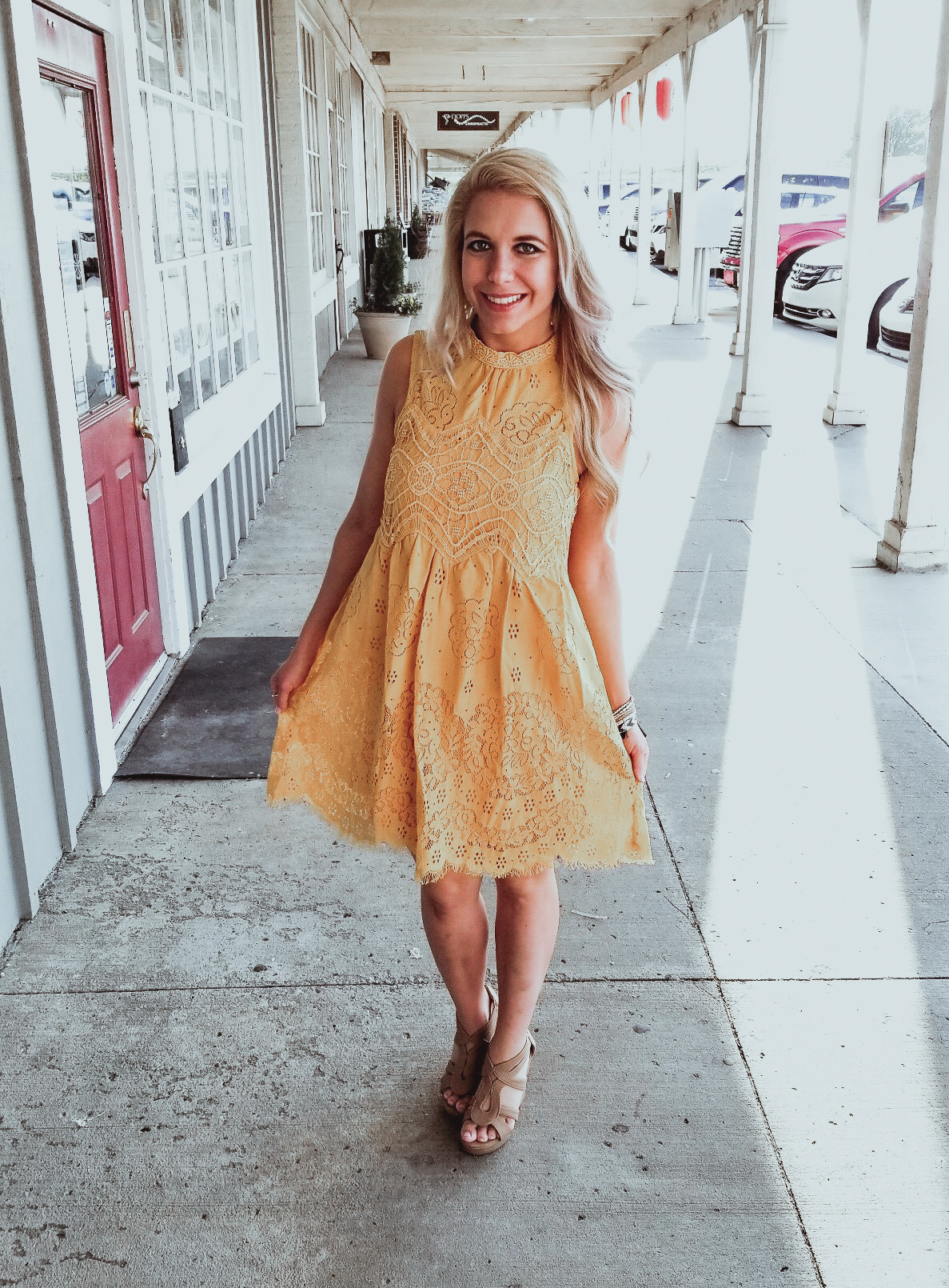 Mustard dress and shoes hot sale