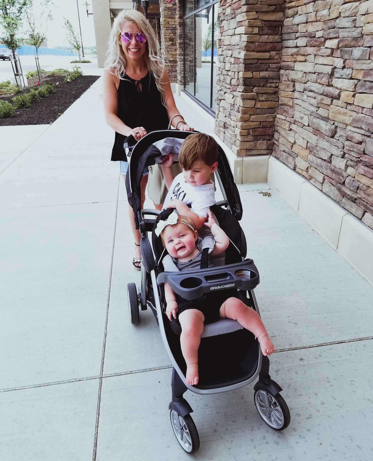 Chicco BravoFor2 Double Stroller Review: Our weekend recap featuring a review of the Chicco BravoFor2 Double Stroller. If you're looking for the best double stroller for 2 kids, you'll want to check out this review. The Chicco Bravo for 2 is a top tandem double stroller and perfect for your family's weekend adventures!
