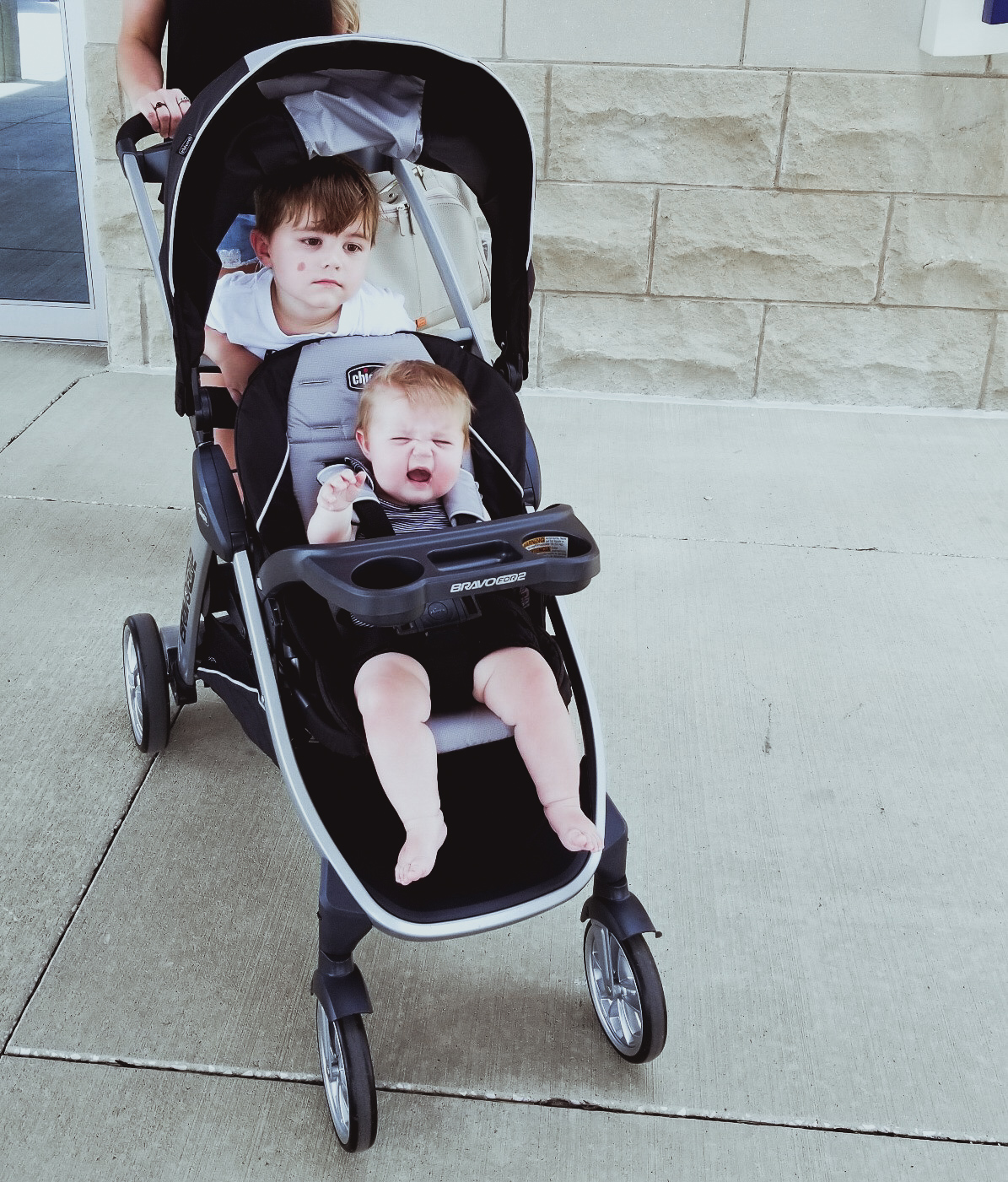 Chicco BravoFor2 Double Stroller Review: Our weekend recap featuring a review of the Chicco BravoFor2 Double Stroller. If you're looking for the best double stroller for 2 kids, you'll want to check out this review. The Chicco Bravo for 2 is a top tandem double stroller and perfect for your family's weekend adventures!