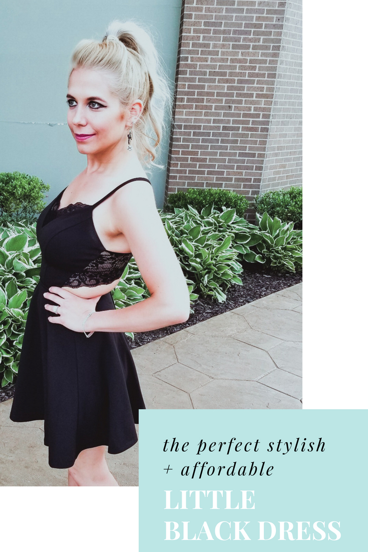 Perfect Affordable LBD for Summer 2018: This little black dress is stylish, flirty, and around $30! Fashion blogger COVET by tricia showcases this unique black lace back dress with platform heels to create a stunning summer 2018 fashion look. You'll definitely want to show off the zipper and lace back on this affordable LBD!