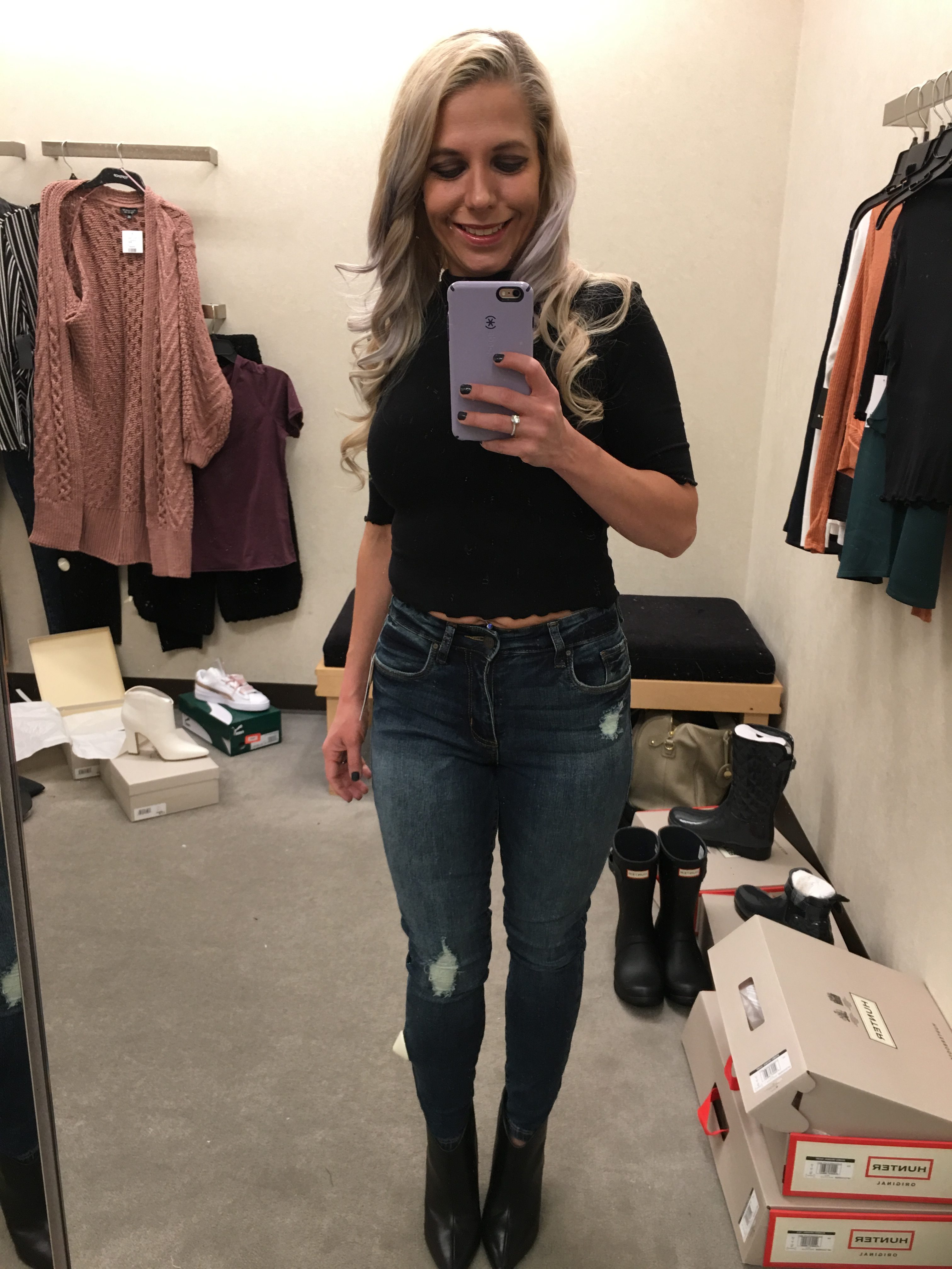 Nordstrom Anniversary Sale 2018 Try On Session Petite Fashion Blogger NSALE - Fashion Blogger COVET by tricia showcases top picks from the 2018 Nordstrom Anniversary Sale. This NSALE try on session shows how top NSALE picks look on petite build. Nordstrom Anniversary Sale Dressing Room Diaries include top picks like Hunter boots, Paige denim, cardigan, moto jackets, and more. #NSALE #Nordstrom #NordstromAnniversarySale #NSALE2018 #NordyGirl #WomensFashion #WomensStyle #FashionBlogger #StyleBlogger #KansasCity