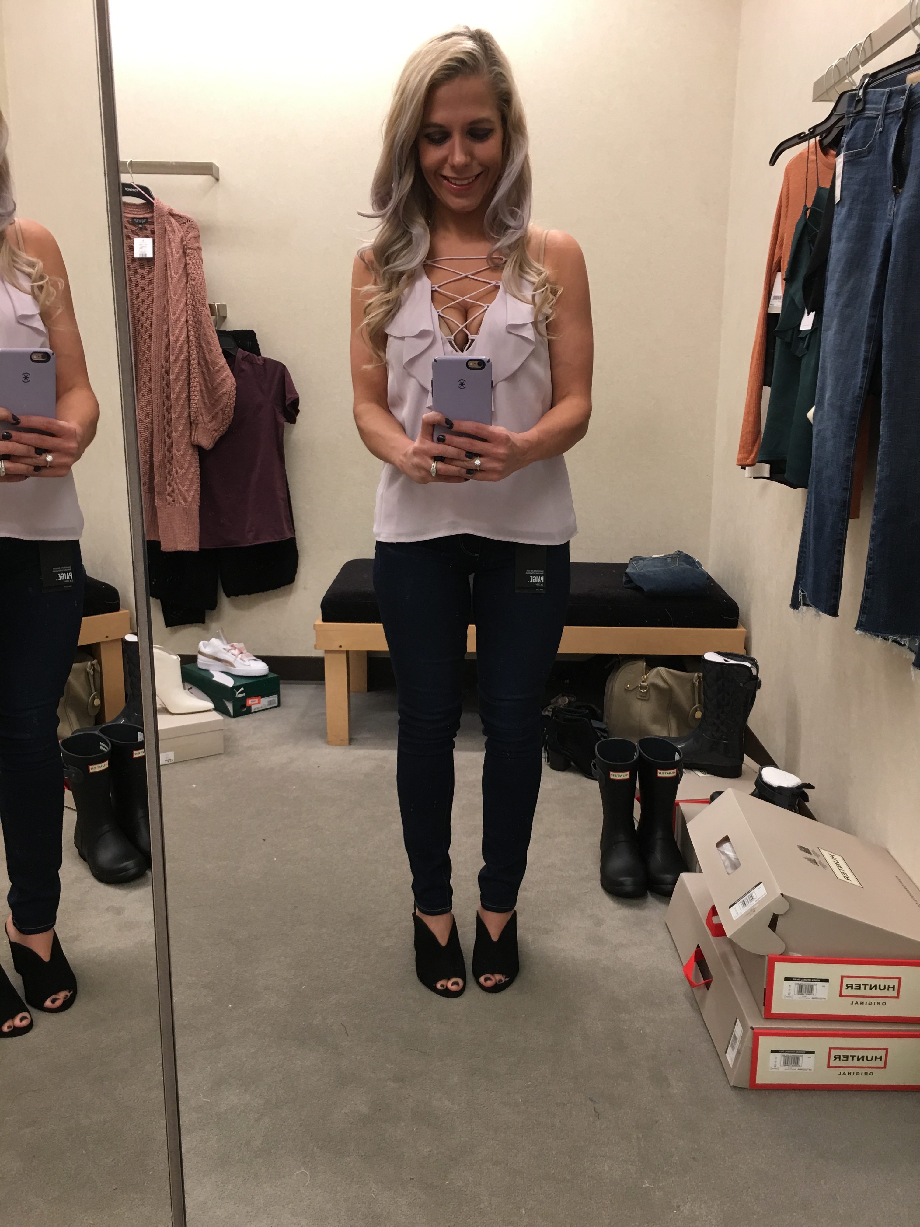 Nordstrom Anniversary Sale 2018 Try On Session Petite Fashion Blogger NSALE - Fashion Blogger COVET by tricia showcases top picks from the 2018 Nordstrom Anniversary Sale. This NSALE try on session shows how top NSALE picks look on petite build. Nordstrom Anniversary Sale Dressing Room Diaries include top picks like Hunter boots, Paige denim, cardigan, moto jackets, and more. #NSALE #Nordstrom #NordstromAnniversarySale #NSALE2018 #NordyGirl #WomensFashion #WomensStyle #FashionBlogger #StyleBlogger #KansasCity