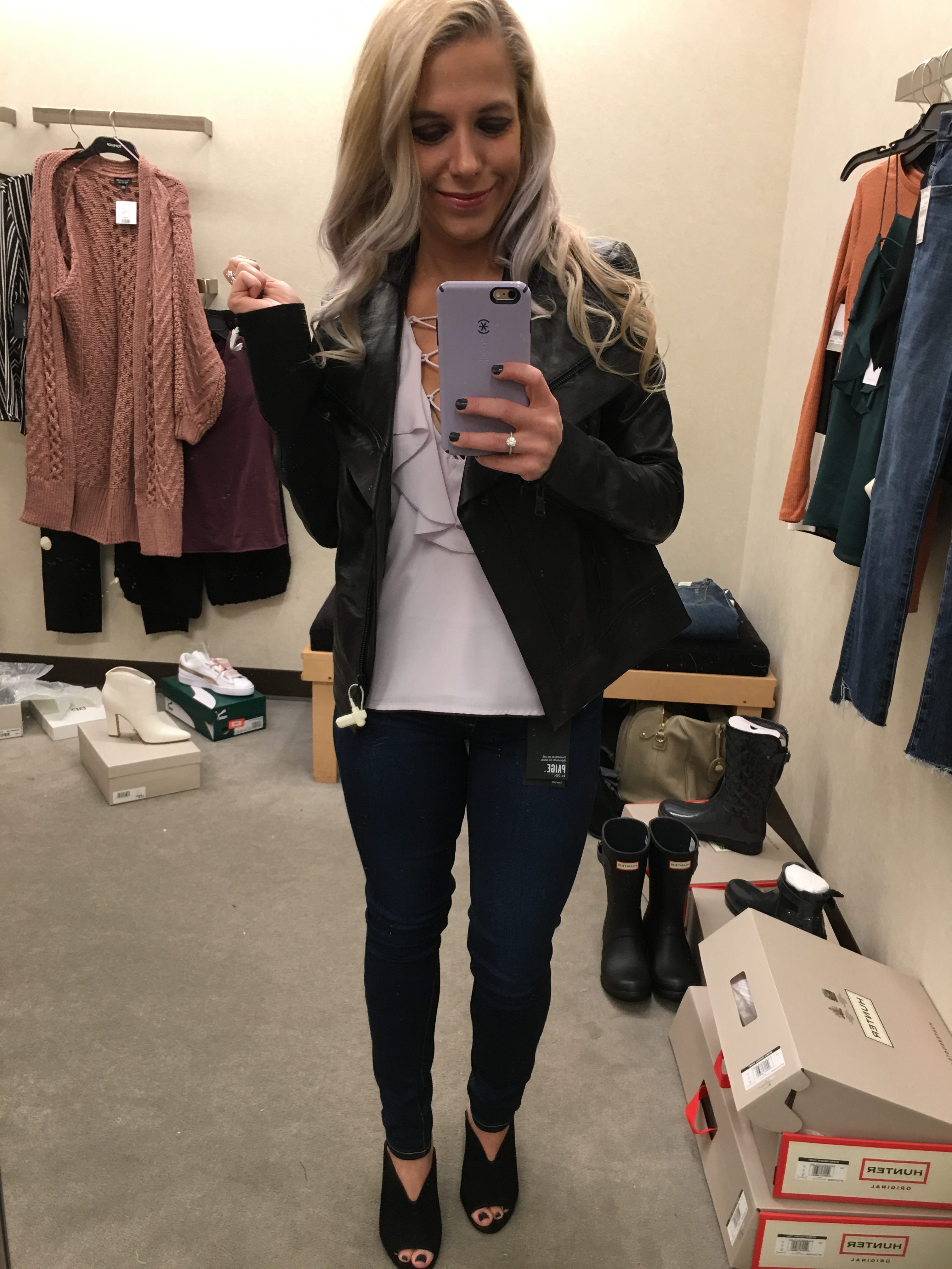 Nordstrom Anniversary Sale 2018 Try On Session Petite Fashion Blogger NSALE - Fashion Blogger COVET by tricia showcases top picks from the 2018 Nordstrom Anniversary Sale. This NSALE try on session shows how top NSALE picks look on petite build. Nordstrom Anniversary Sale Dressing Room Diaries include top picks like Hunter boots, Paige denim, cardigan, moto jackets, and more. #NSALE #Nordstrom #NordstromAnniversarySale #NSALE2018 #NordyGirl #WomensFashion #WomensStyle #FashionBlogger #StyleBlogger #KansasCity