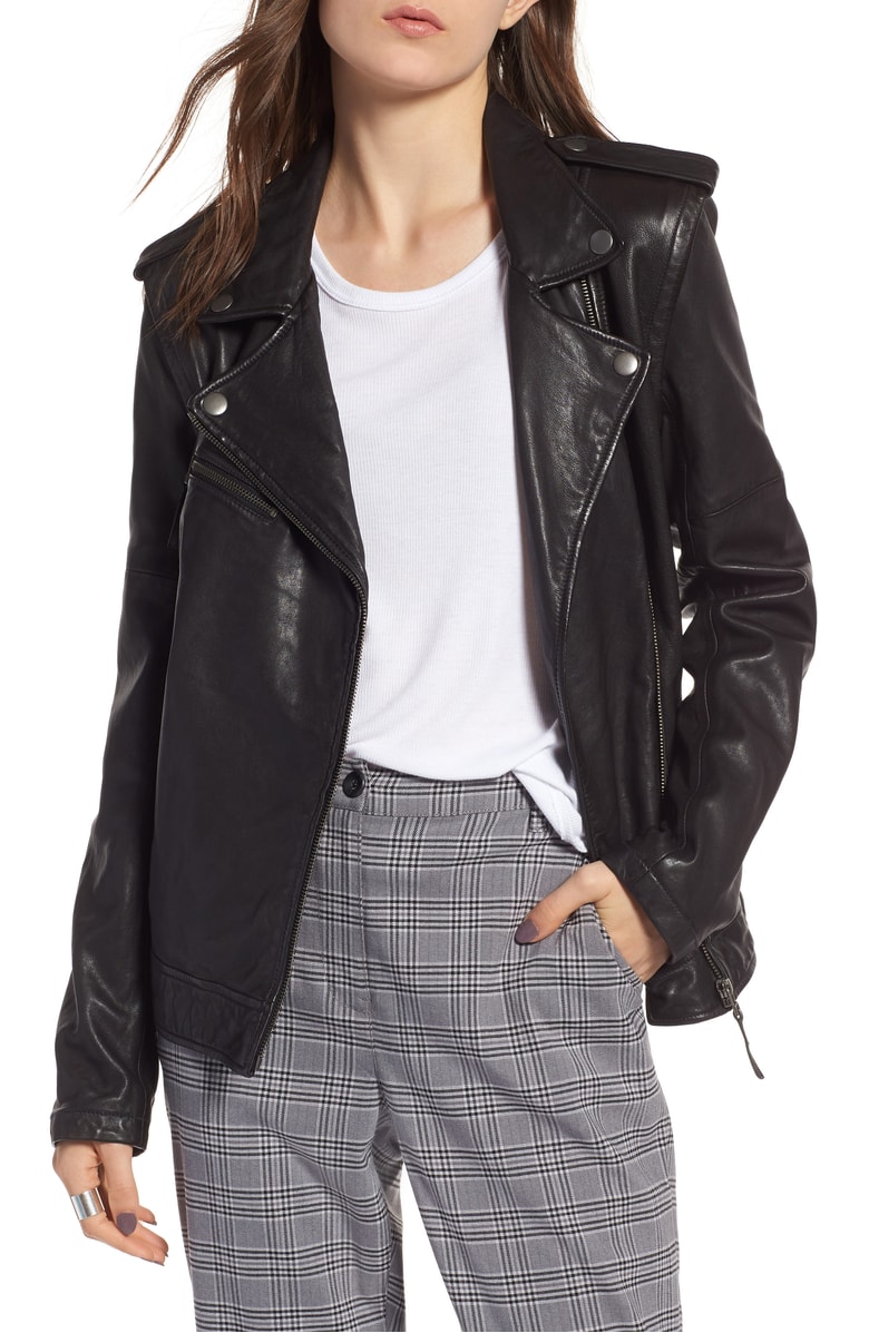 Treasure Bond Convertible Leather Jacket • COVET by tricia
