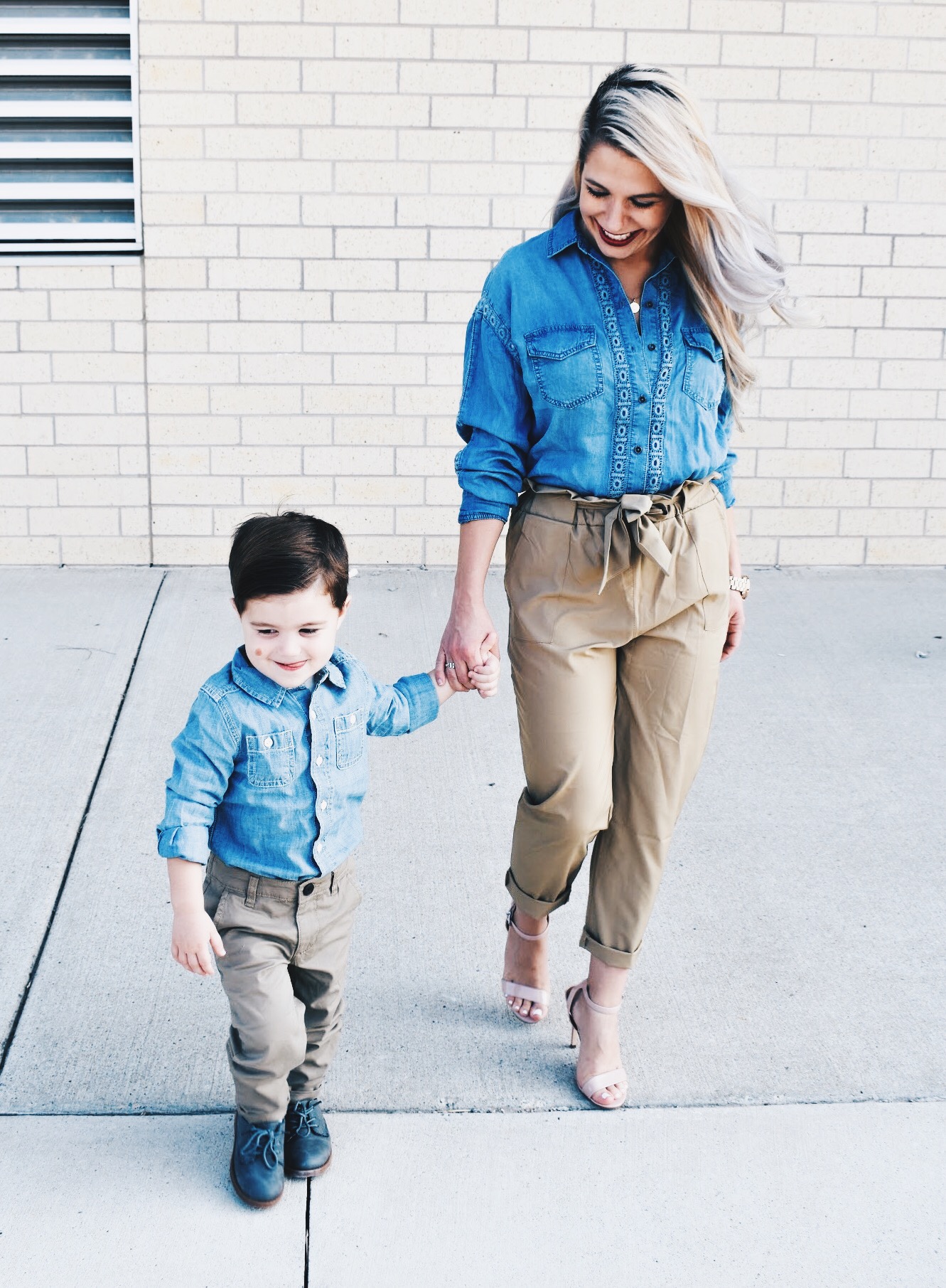 son and mom matching dresses