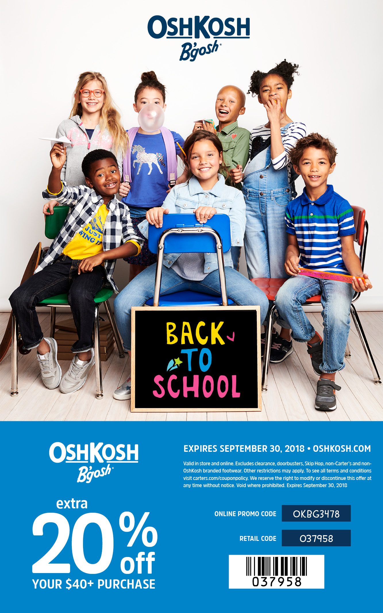 OshKosh Coupon September 2018