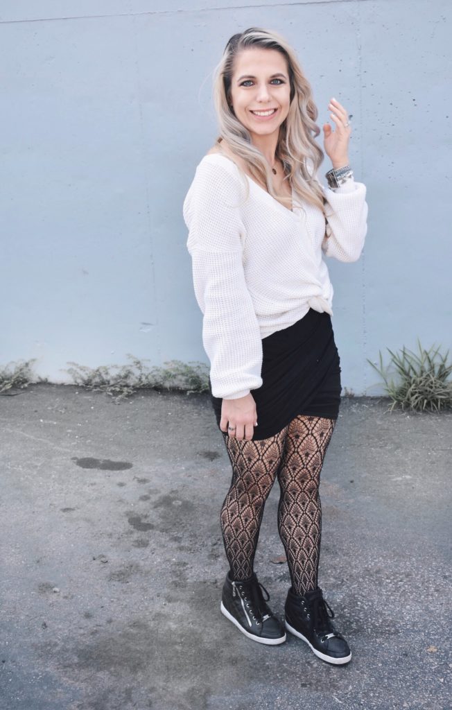 Fishnet Tights Outfit Ideas - Fall Street Style 2018 • COVET by tricia