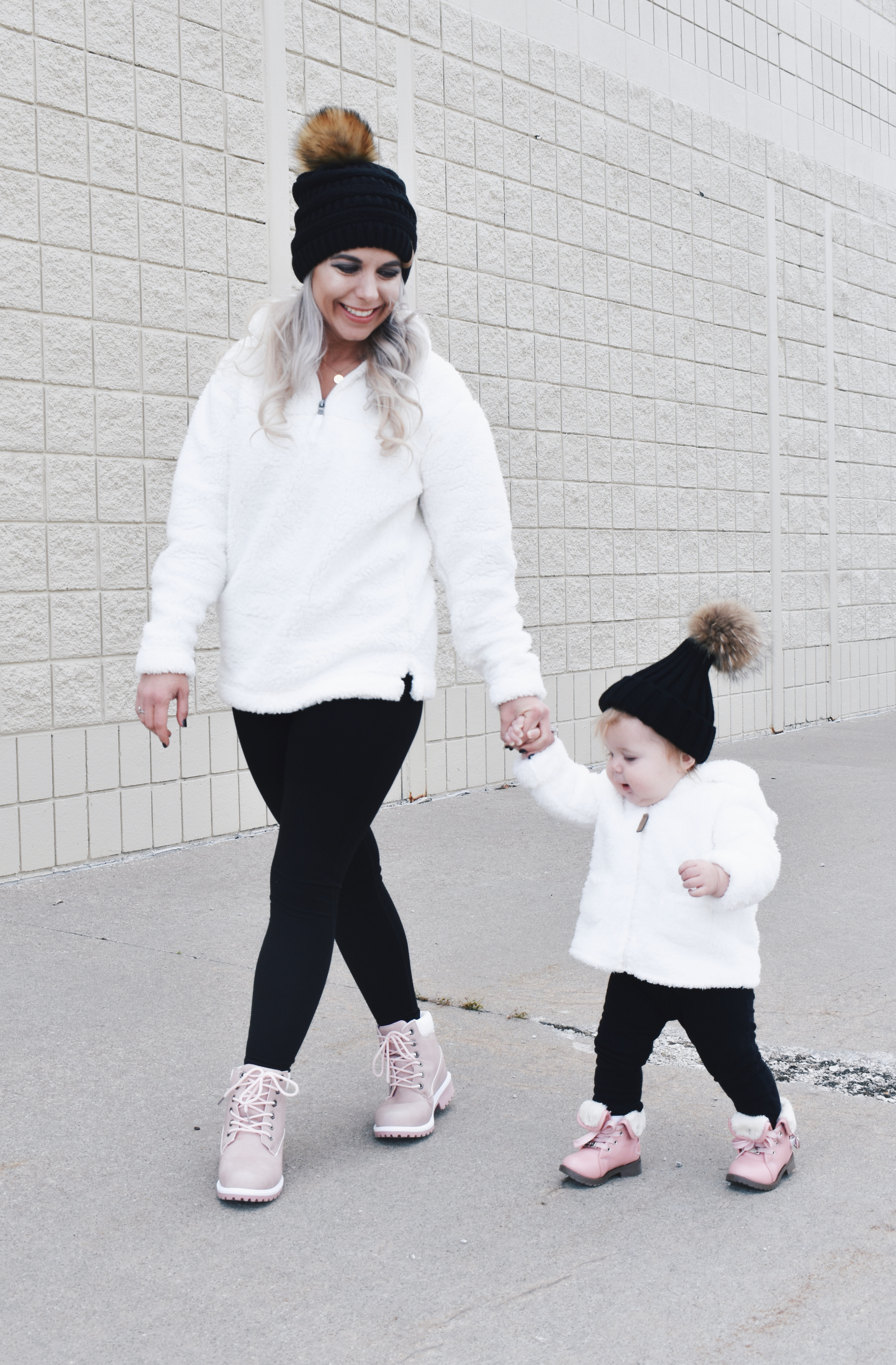 mum and baby daughter matching outfits