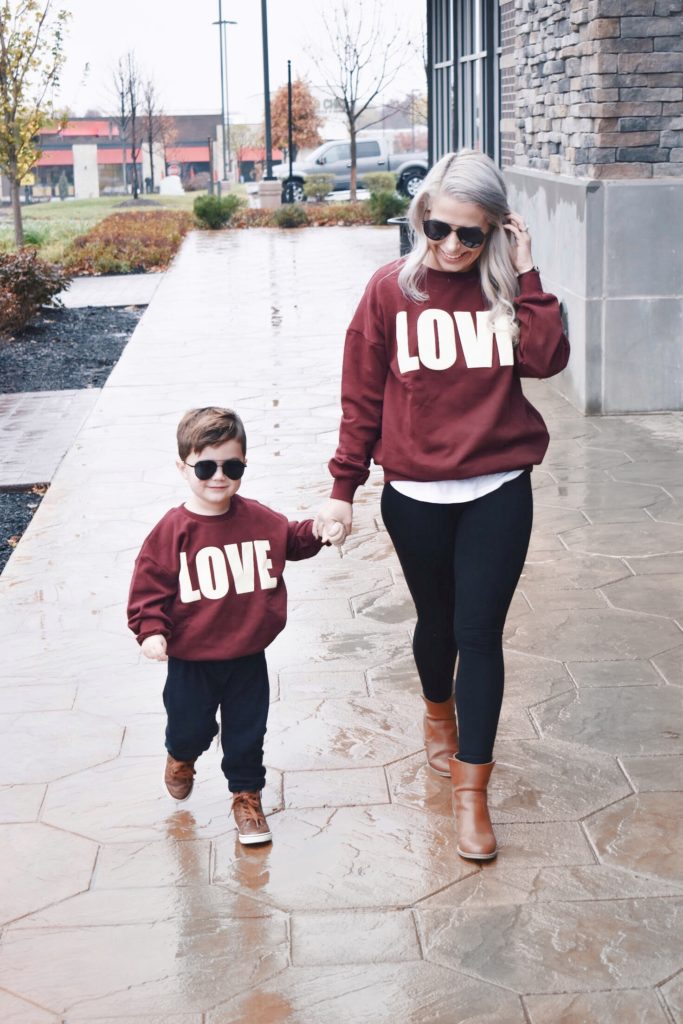 mother and son matching fall outfits