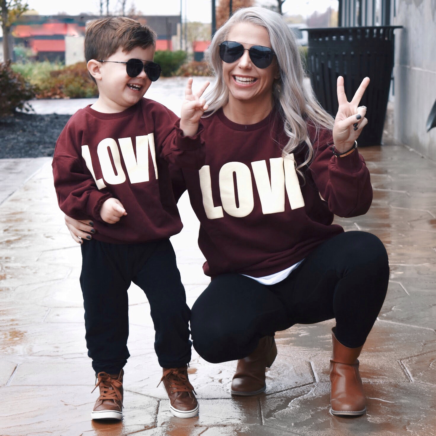 mother son matching shirts