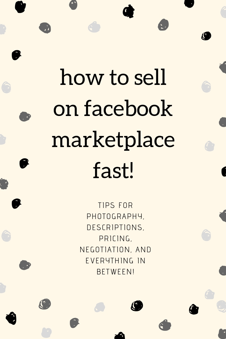 How to Sell on Facebook Marketplace Fast - Secrets of Becoming a Successful Facebook Marketplace Seller. Here's the system I use to sell almost everything I list on Facebook Marketplace in under 24 hours. Learn how to photograph, price, and negotiate items for sale on Facebook Marketplace like a pro. These are all the Facebook Marketplace seller tips you'll ever need! #FacebookMarketplace [ad] #Facebook #FBMarketplace