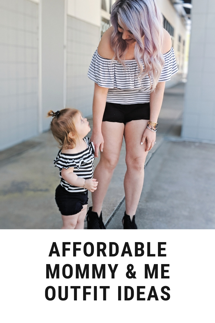 Affordable Mommy and Me Twinning Outfit Ideas: Matching outfits for mom and daughter that you can create with items already in your closets! How to get in on the trend of matching your kids affordably! Cute Mommy and Me twinning outfits 2019. #girlmom #mommyandme #twinning