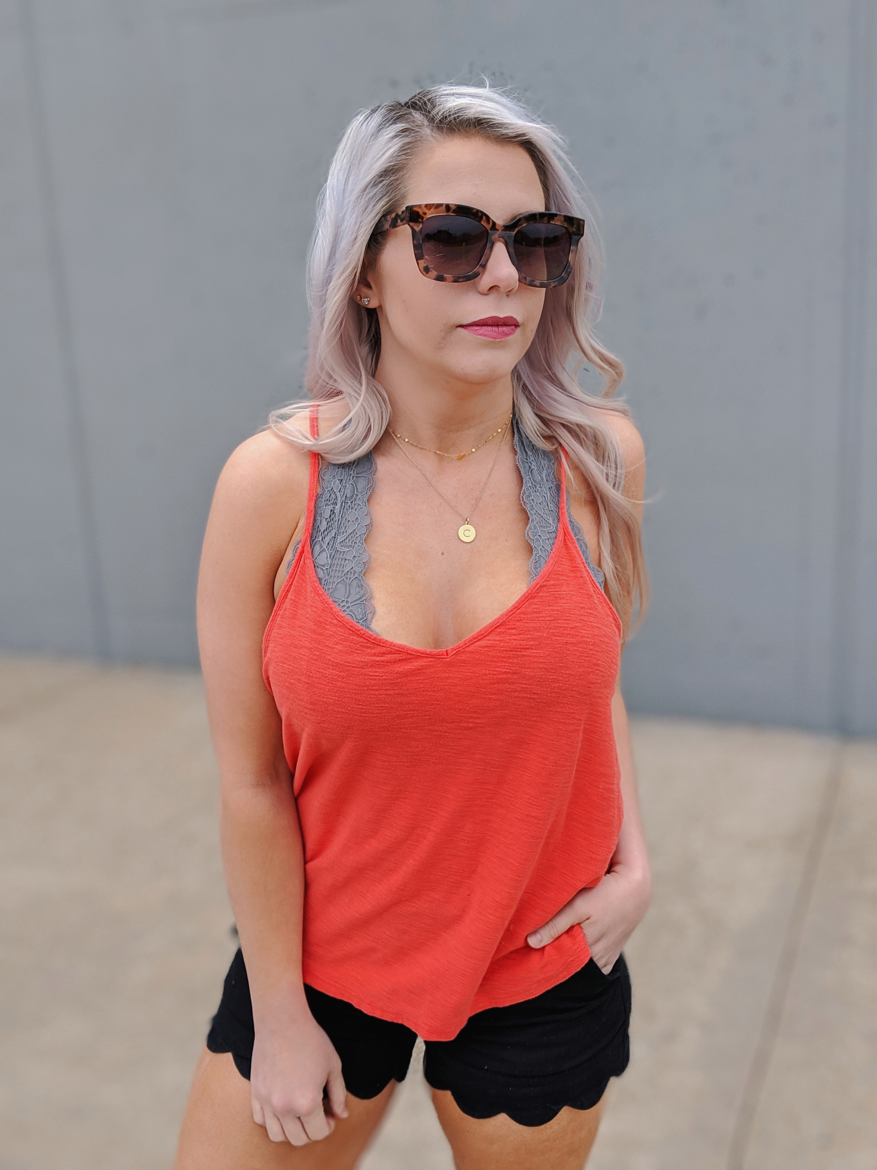 Halter Bralette Outfit Ideas: Halter bralette outfits perfect for all seasons! Fashion blogger Tricia Nibarger of COVET by tricia showcases halter bralette outfit ideas for spring, summer, fall, and winter. Cute halter bralette outfits, what to wear with a halter bralette. #liketkit #bralette #womensfashion 