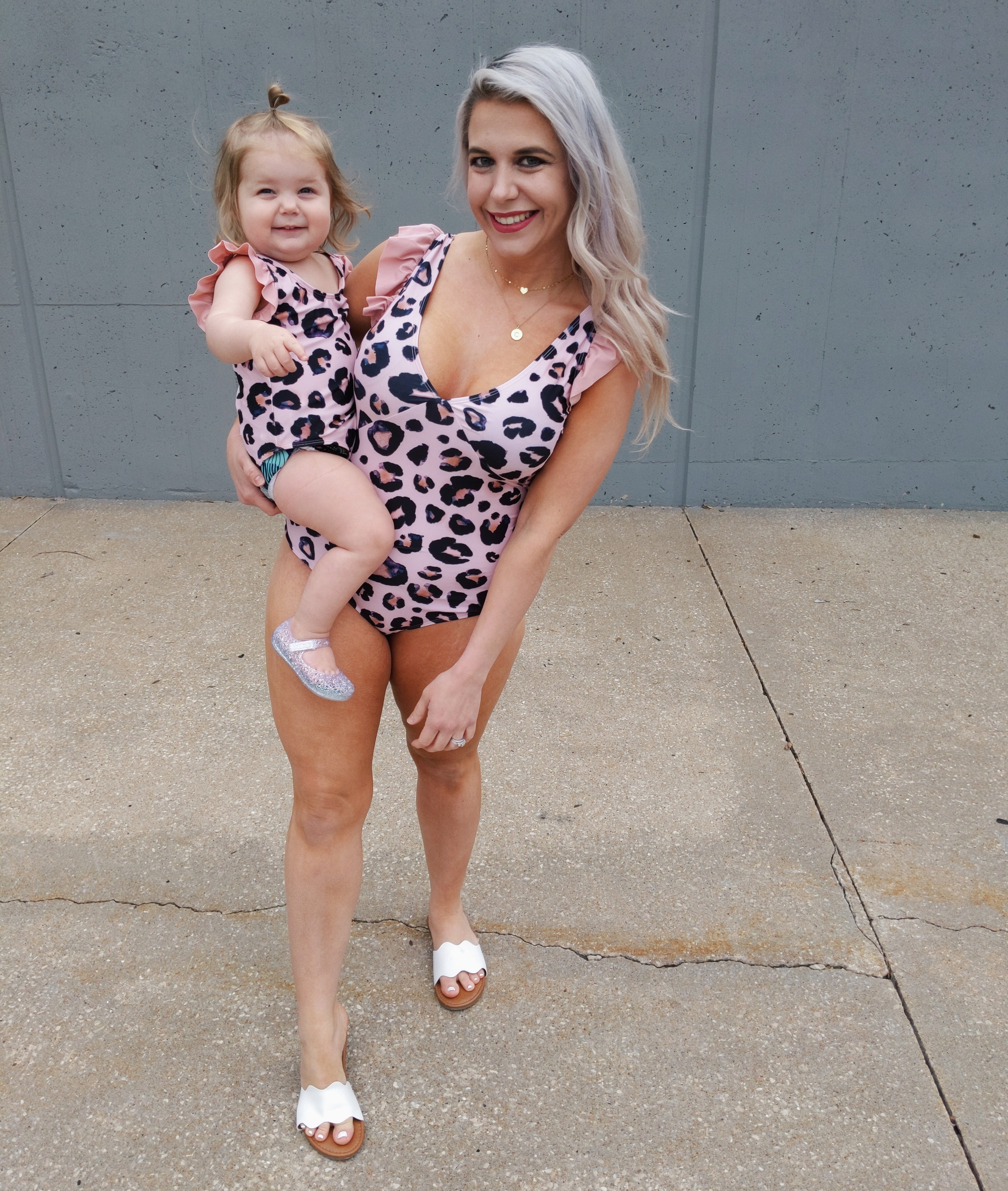 Mommy and Me Swimsuits Baby Girl: The cutest mommy and me swimsuits for baby girls! Featuring mommy and me one piece swimsuits and mommy and me bikini swimsuits so you'll find the best mommy and me swimwear for you and your mini me! Fashion blogger Tricia Nibarger of COVET by tricia showcases mommy and me swimsuits with her daughter. #mommyandme #girlmom #swimsuits