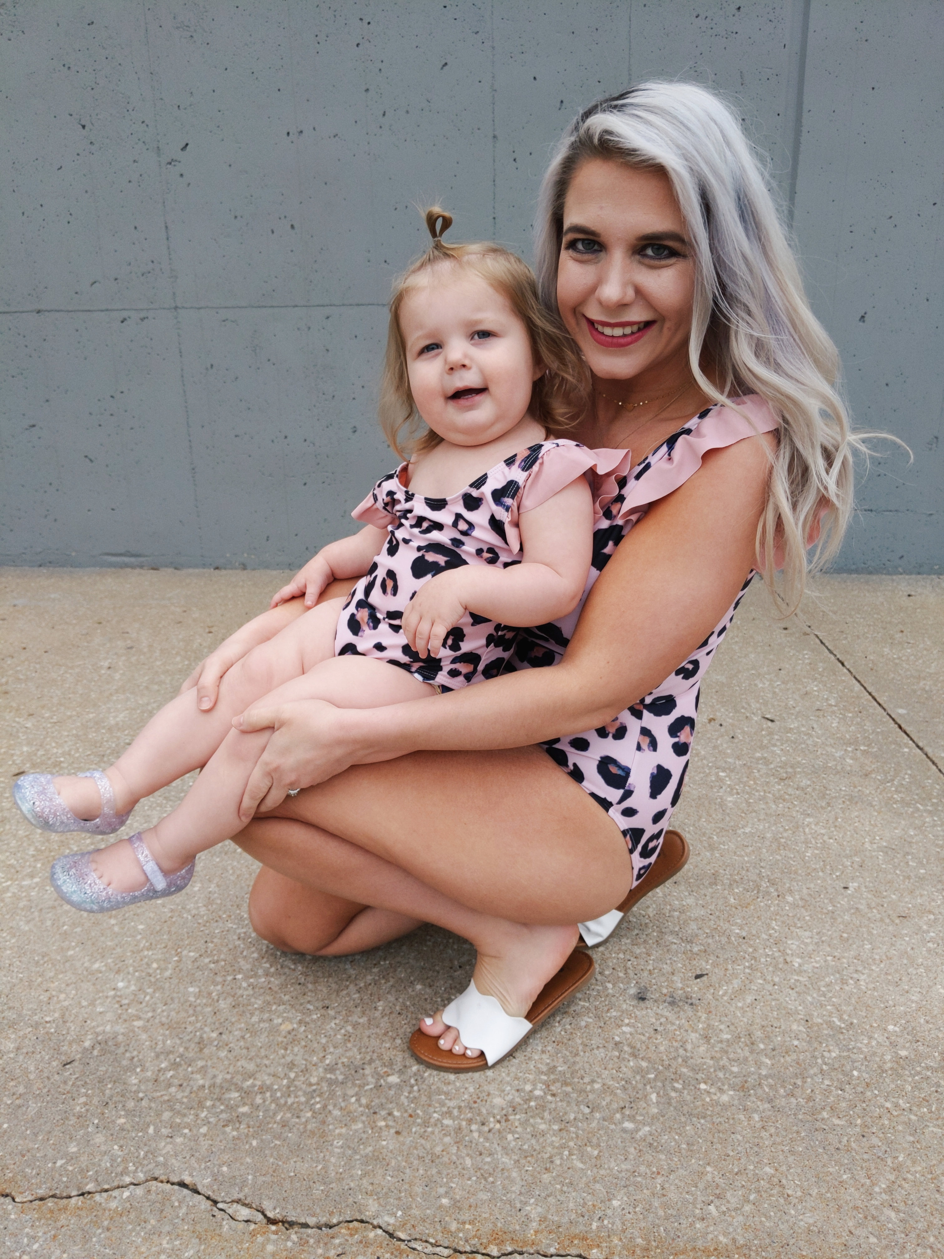 Mommy and Me Swimsuits Baby Girl: The cutest mommy and me swimsuits for baby girls! Featuring mommy and me one piece swimsuits and mommy and me bikini swimsuits so you'll find the best mommy and me swimwear for you and your mini me! Fashion blogger Tricia Nibarger of COVET by tricia showcases mommy and me swimsuits with her daughter. #mommyandme #girlmom #swimsuits