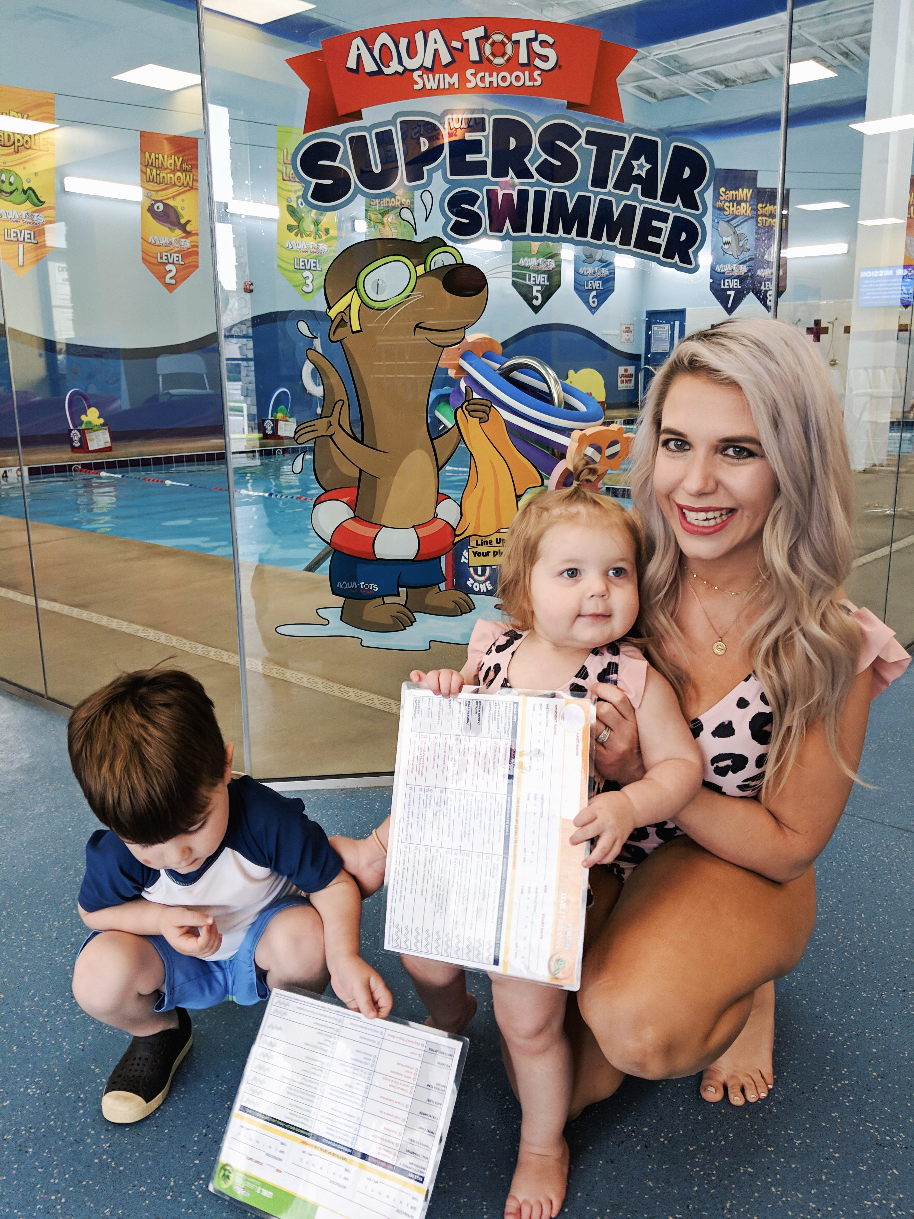 Water Safety Tips for Toddlers: May is National Drowning Prevention Month, so it's time to review water safety tips! Blogger shares water safety tips for toddlers learned from swim lessons at Aqua-Tots Swim Schools in Olathe, Kansas. #swimming #swimlessons #watersafety #toddlers 