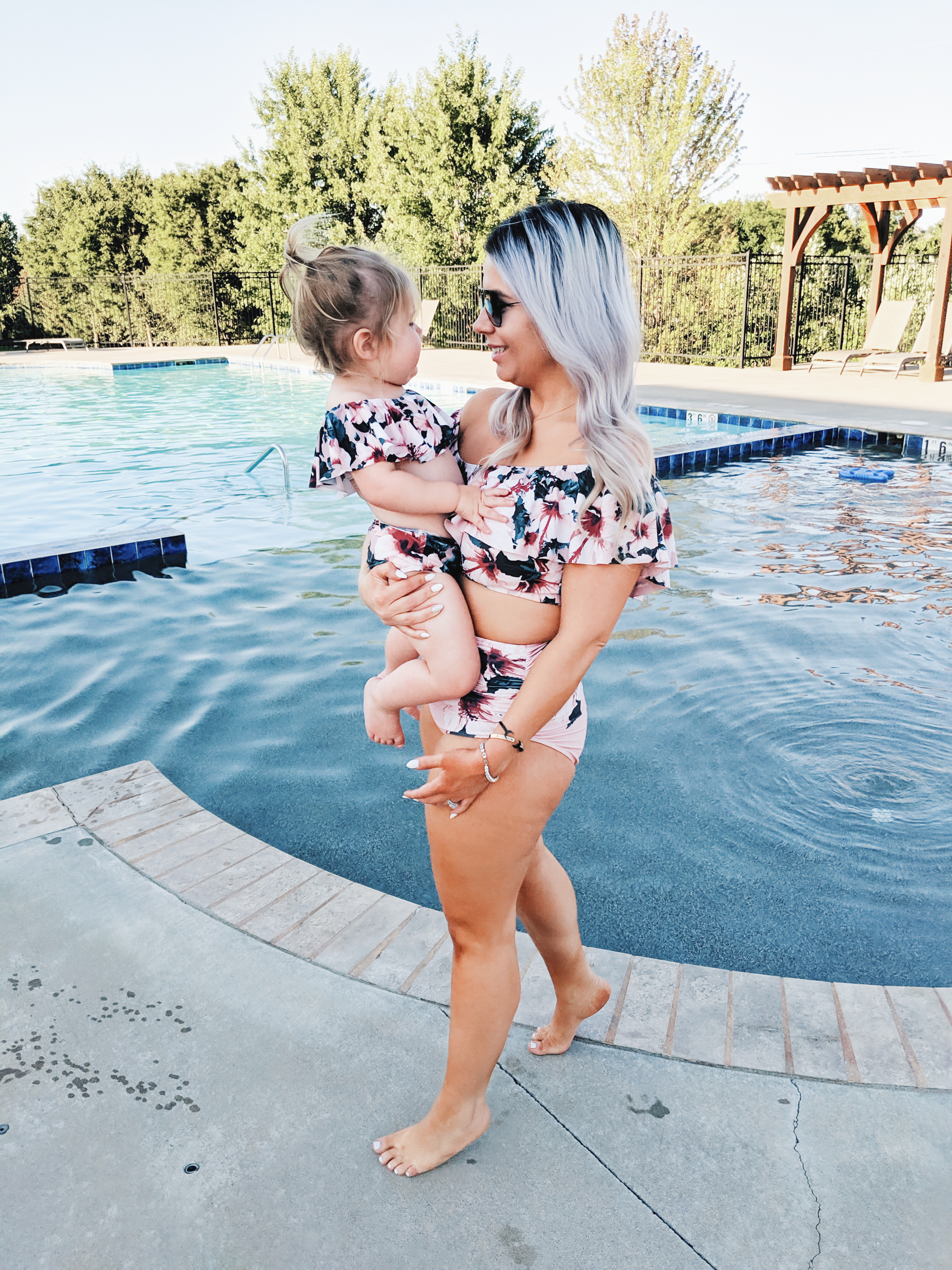 Loved this mama's honest Albion Fit swimsuit reviews! If you're debating if Albion Fit swimsuits are worth it, read this review of cute mommy and me swimsuits from Albion Fit! #mommyandme #twinning #girlmom 