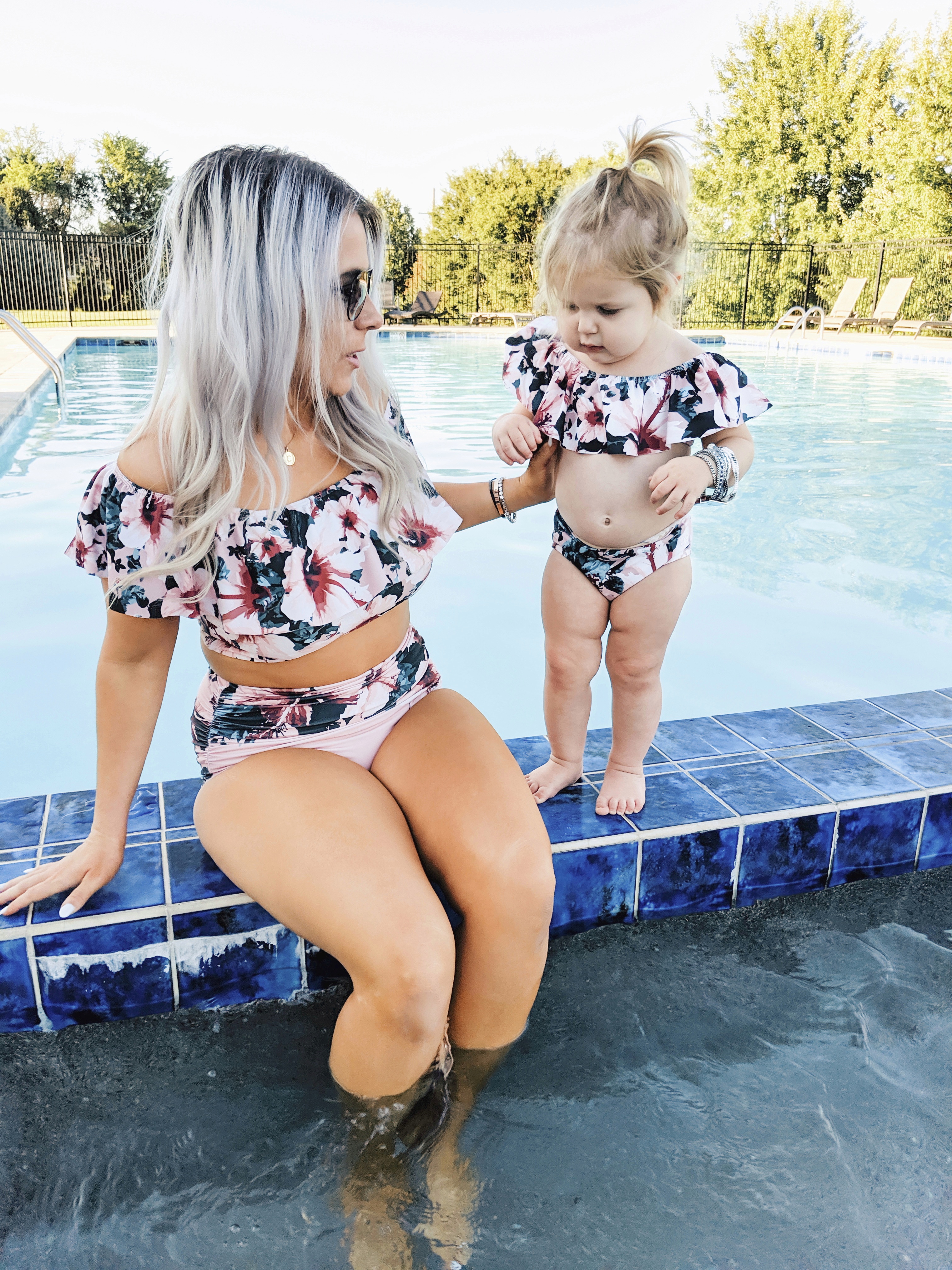 Loved this mama's honest Albion Fit swimsuit reviews! If you're debating if Albion Fit swimsuits are worth it, read this review of cute mommy and me swimsuits from Albion Fit! #mommyandme #twinning #girlmom 