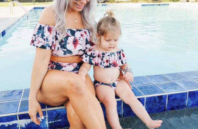 Loved this mama's honest Albion Fit swimsuit reviews! If you're debating if Albion Fit swimsuits are worth it, read this review of cute mommy and me swimsuits from Albion Fit! #mommyandme #twinning #girlmom