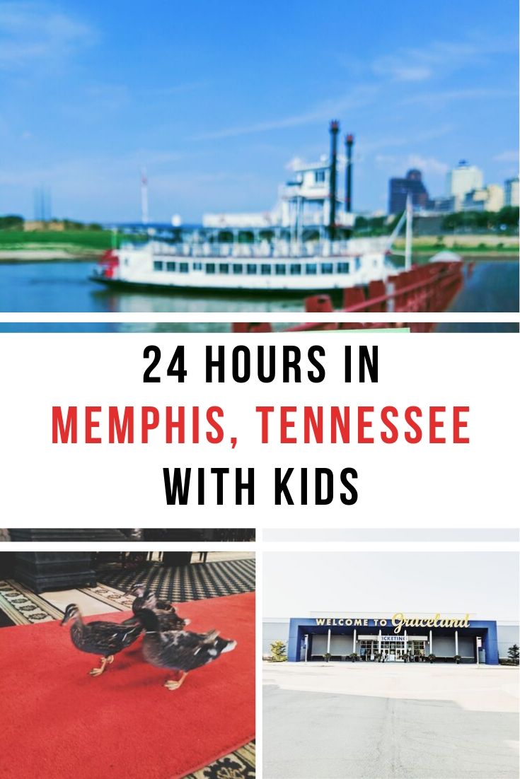 24 Hours in Memphis with Kids: Wondering what to do in Memphis with kids? If you're planning a trip to Memphis, TN, you'll want to check out this Memphis Travel Guide for Families! Including Memphis Riverboats, the Peabody Hotel Duck March, Sky High Ride at the Bass Pro Pyramid, Graceland, and the beautiful Hu Hotel! #madeintn #mustbememphis #memphis #visitmemphis #visittn