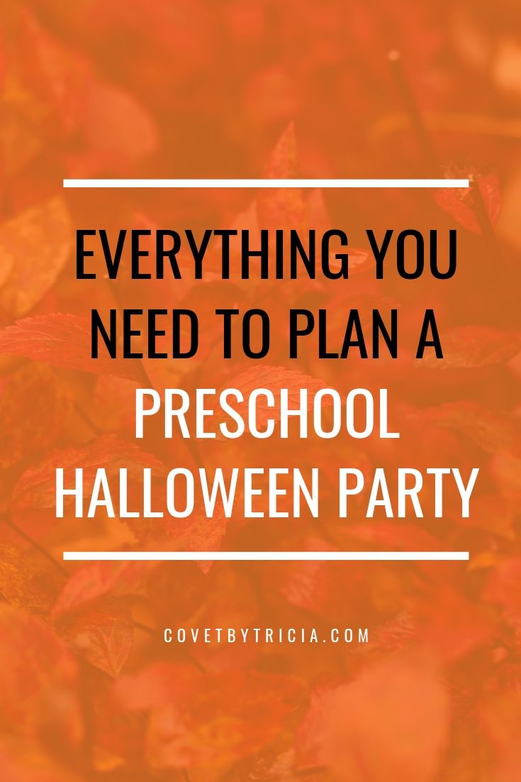 Preschool Halloween Party Plans: A full plan for a preschool Halloween party! Looking for preschool Halloween party ideas? Here's everything you need to plan a preschool Halloween party! #preschool #halloweenparty #halloween 