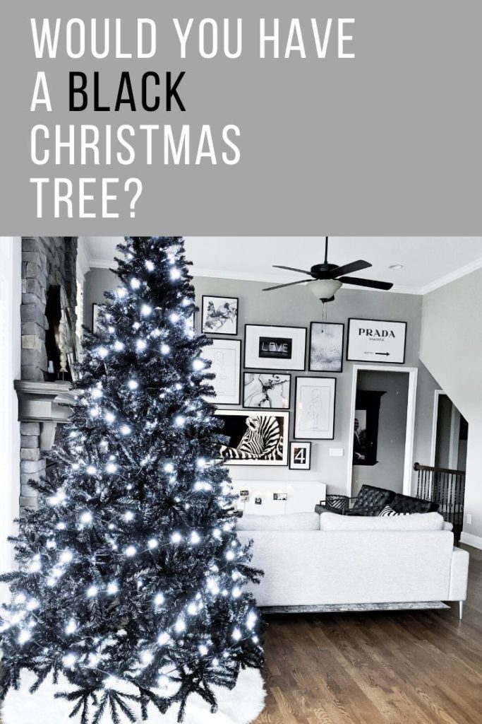 Black Christmas Tree - Modern Christmas Decor: A black Christmas tree is sophisticated, stylish, and unexpected. See how to decorate a black Christmas tree for modern Christmas decor! (Sponsored by Wayfair). #modernhome #christmasdecor #christmastree