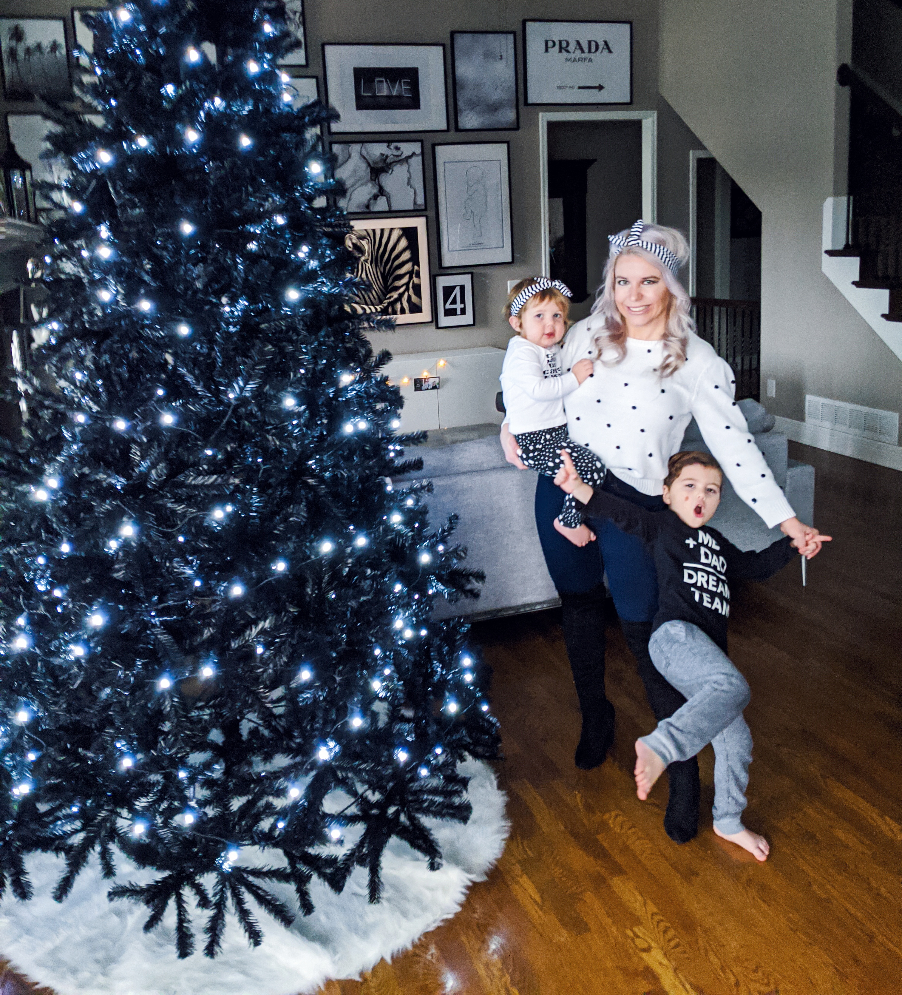 Black Christmas Tree - Modern Christmas Decor: A black Christmas tree is sophisticated, stylish, and unexpected. See how to decorate a black Christmas tree for modern Christmas decor! (Sponsored by Wayfair). #modernhome #christmasdecor #christmastree