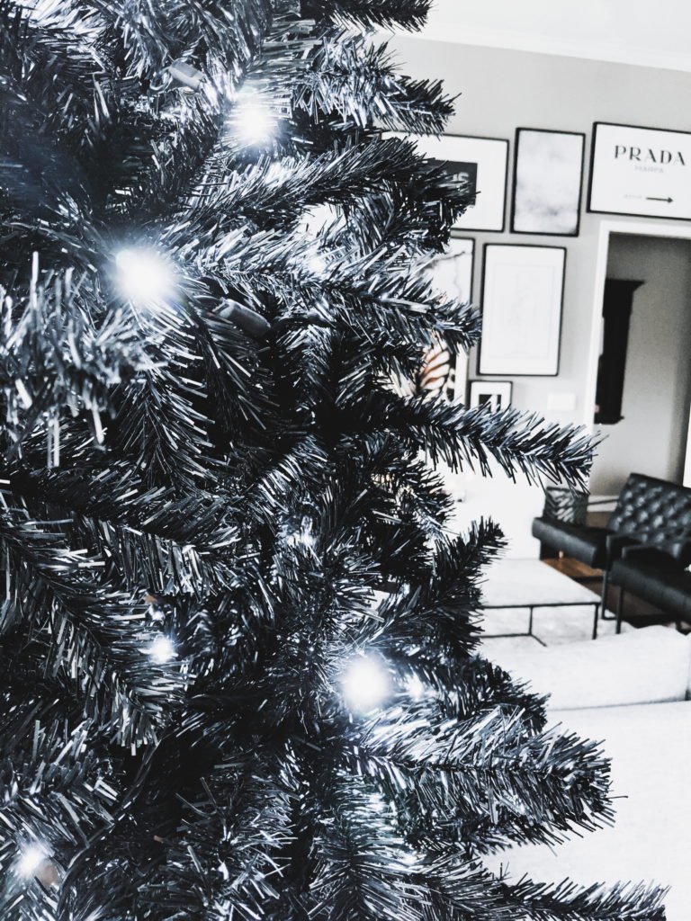 black christmas tree with lights black christmas tree with lights