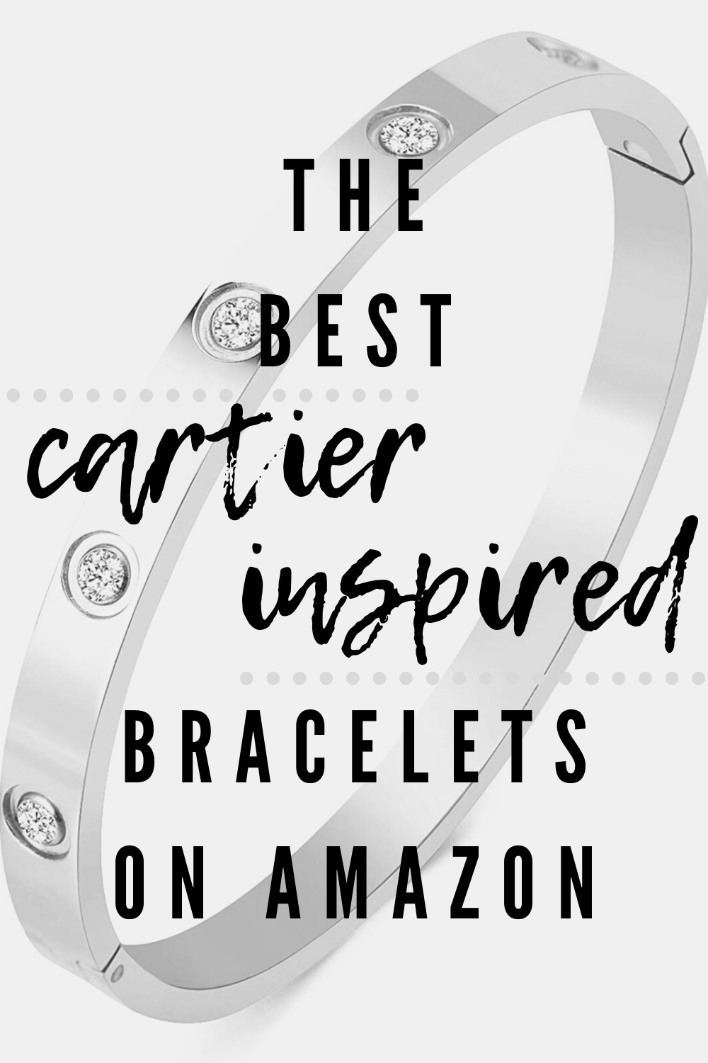 The Best Cartier Inspired Bracelets on Amazon - Looking for an inspired by Cartier love bracelet or Juste Un Clou Bracelet? Love the nail bracelet? Here are the best Cartier inspired bracelets on Amazon! Shop the look with these bracelets similar to the Cartier Love bracelet and Juste Un Clou bracelet! #designerinspired #amazonfinds