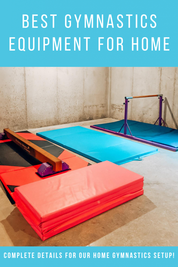 Best Gymnastics Equipment for Home - Home Gymnastics Setup - Home Gymnastics Equipment: Kansas City blogger Tricia Nibarger shows the best gymnastics equipment for home with her family's home gymnastics setup! #gymnastics #littlegymnast #gymnast 