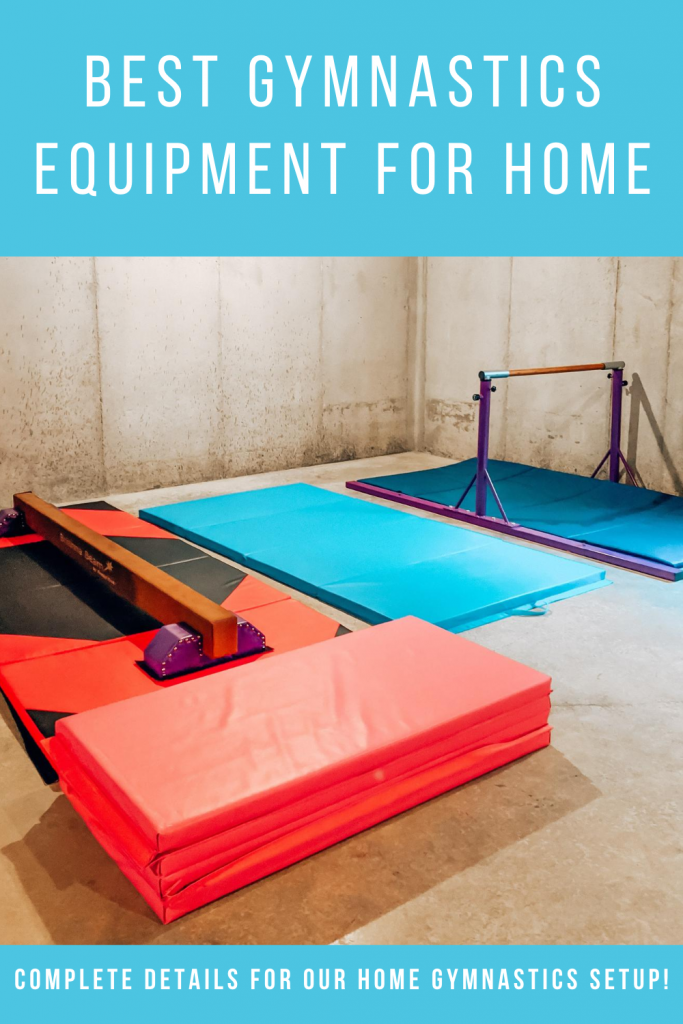 Best Gymnastics Equipment for Home - Home Gymnastics Setup - Home Gymnastics Equipment: Kansas City blogger Tricia Nibarger shows the best gymnastics equipment for home with her family's home gymnastics setup! #gymnastics #littlegymnast #gymnast