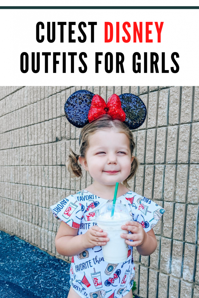 Disney Outfit Toddler Girl - Favorite Things Fabric - Favorite Things Leotard: The perfect Disney outfit for your toddler girl! This Lili.Lane Favorite Things leotard features Disney, Starbucks, Chick-fil-A, and Target all in one! #favoritethings #disney #leotard #littledancer #mouseears