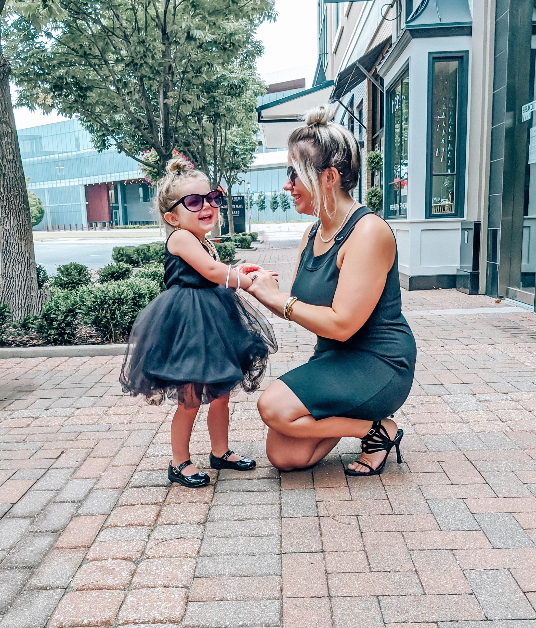 Breakfast at Tiffanys Photoshoot - Breakfast at Tiffany's Photos - Audrey Hepburn Costume Toddler Little Girls - Breakfast at Tiffanys Mommy and Me Mother Daughter