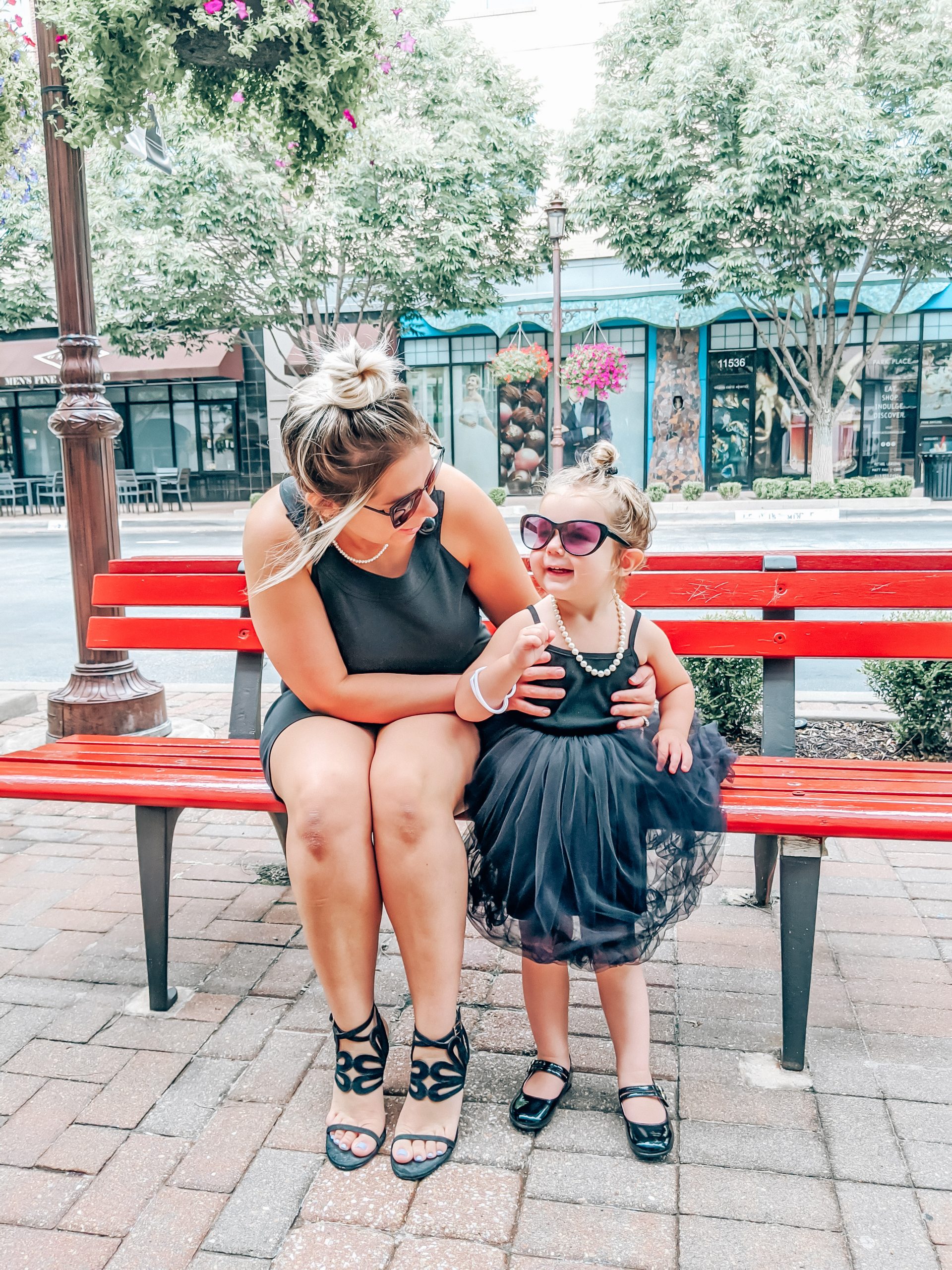 Breakfast at Tiffanys Photoshoot - Breakfast at Tiffany's Photos - Audrey Hepburn Costume Toddler Little Girls - Breakfast at Tiffanys Mommy and Me Mother Daughter