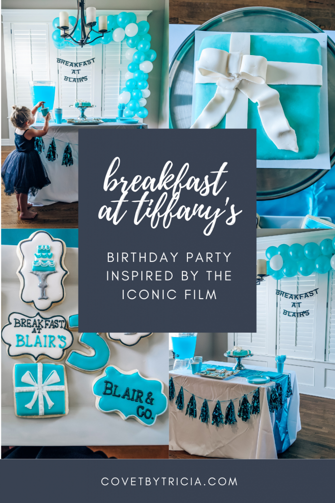 Breakfast at Tiffanys Party - Breakfast at Tiffanys Birthday Party - Audrey Hepburn Party - Girl Birthday Party Ideas - Third Birthday Party #breakfastattiffanys #audreyhepburn #partyideas #birthdayparty