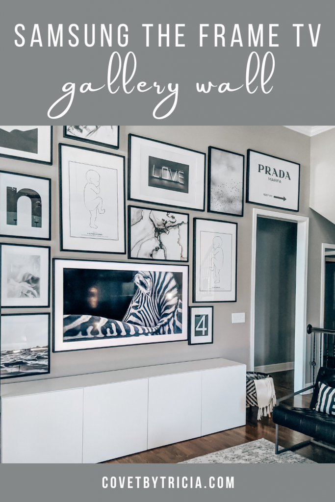 Gallery Wall with Samsung The Frame TV - Samsung The Frame TV Gallery Wall - Living Room TV Gallery Wall - Samsung The Frame TV Review - Frame TV 65" - Modern Living Room Gallery Wall - Minimalist Living Room