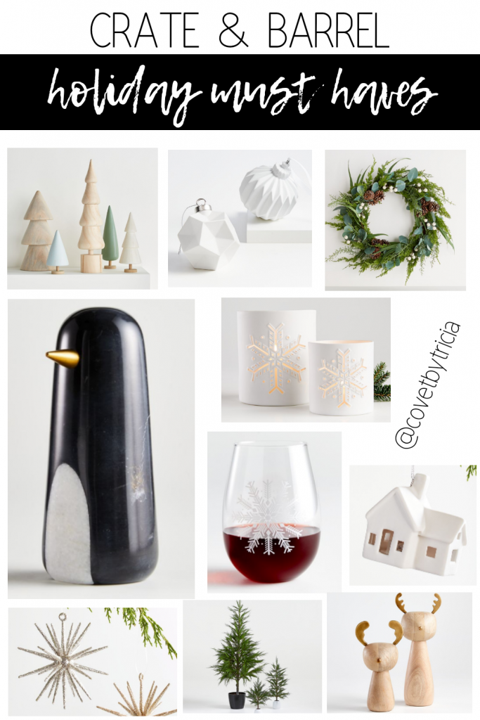 Crate & Barrel Christmas Decorations - Crate & Barrel Holiday Decor 2020 - Modern Christmas Decor Ideas - Black Christmas Tree - Crate & Barrel Christmas 2020 #crateandbarrel #christmasdecor #modernchristmas 