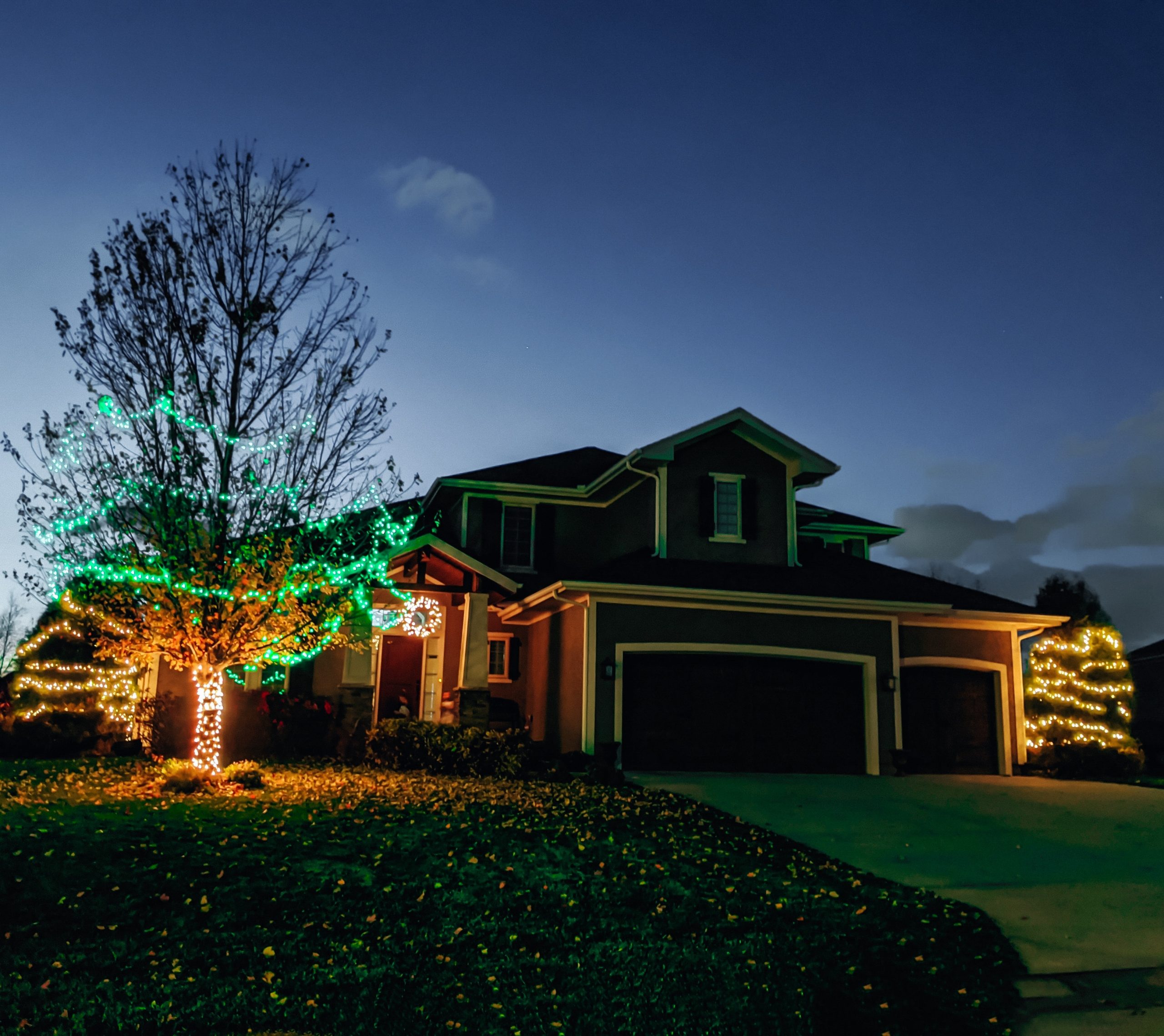 Exterior Christmas Decor Craftsman Home