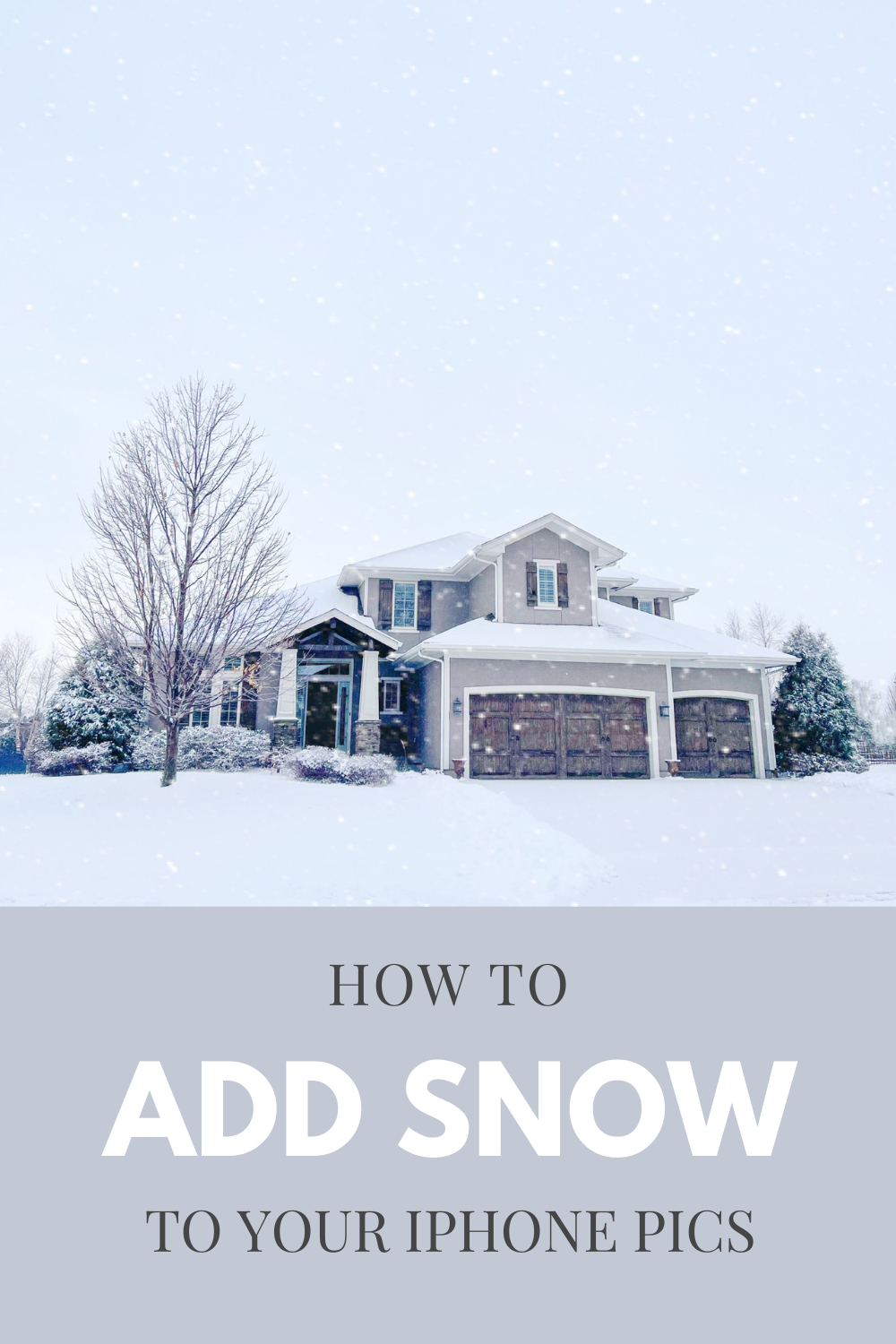 How to Add Snow to a Photo on iPhone for FREE! Choose from a static or animated snowfall effect for photos with these detailed instructions! Add snow to iPhone photos to make them Instagram worthy in no time! #instagram #snow #iphonephotography 