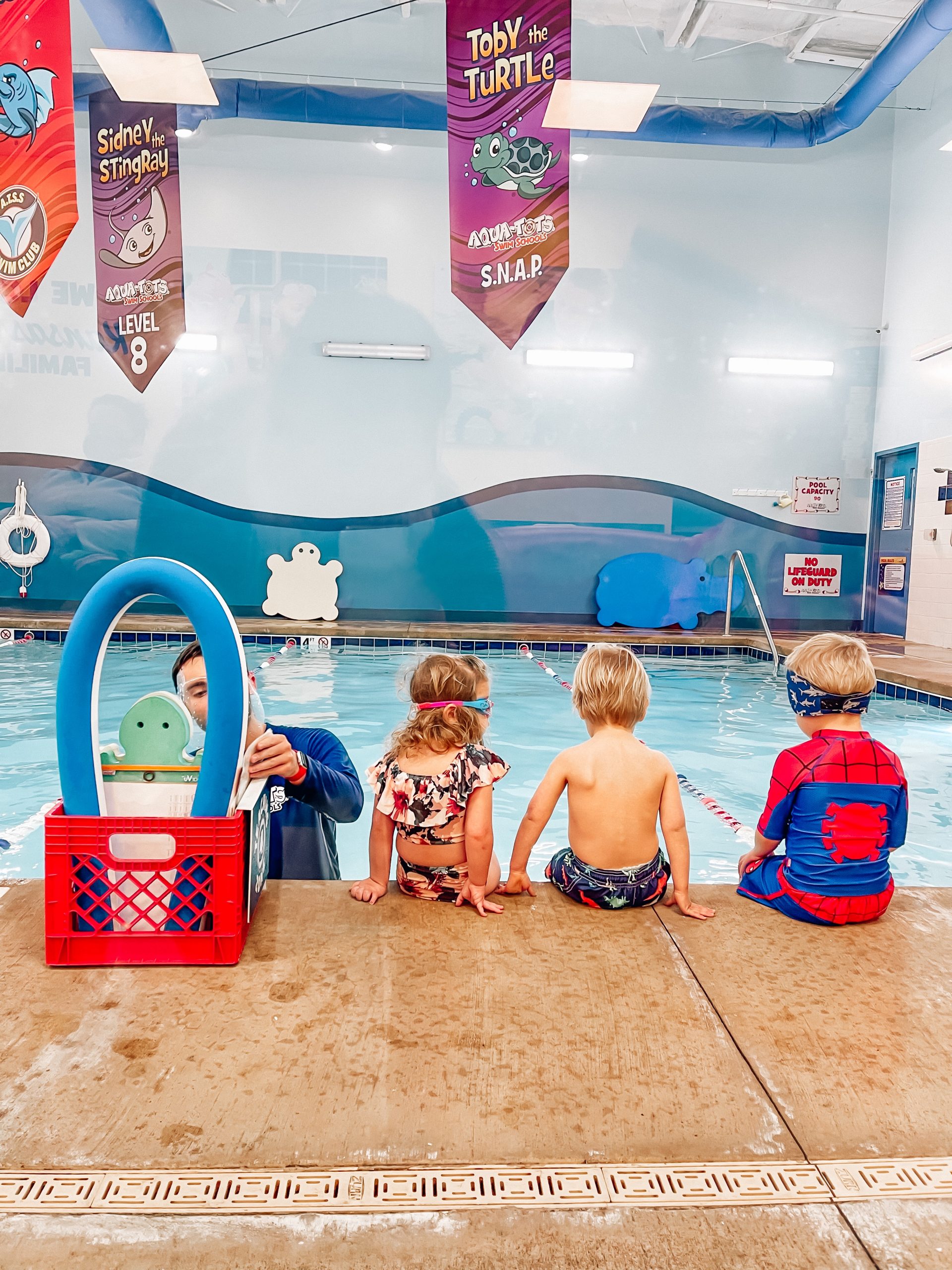 5 Ways to Practice Swimming Without a Pool - Keep your little swimmer's skills strong without a pool with these 5 ways to practice swimming without a pool. Great for helping your kids practice in between swim lessons! #swimlessons #swimming #swim #kidsswimming